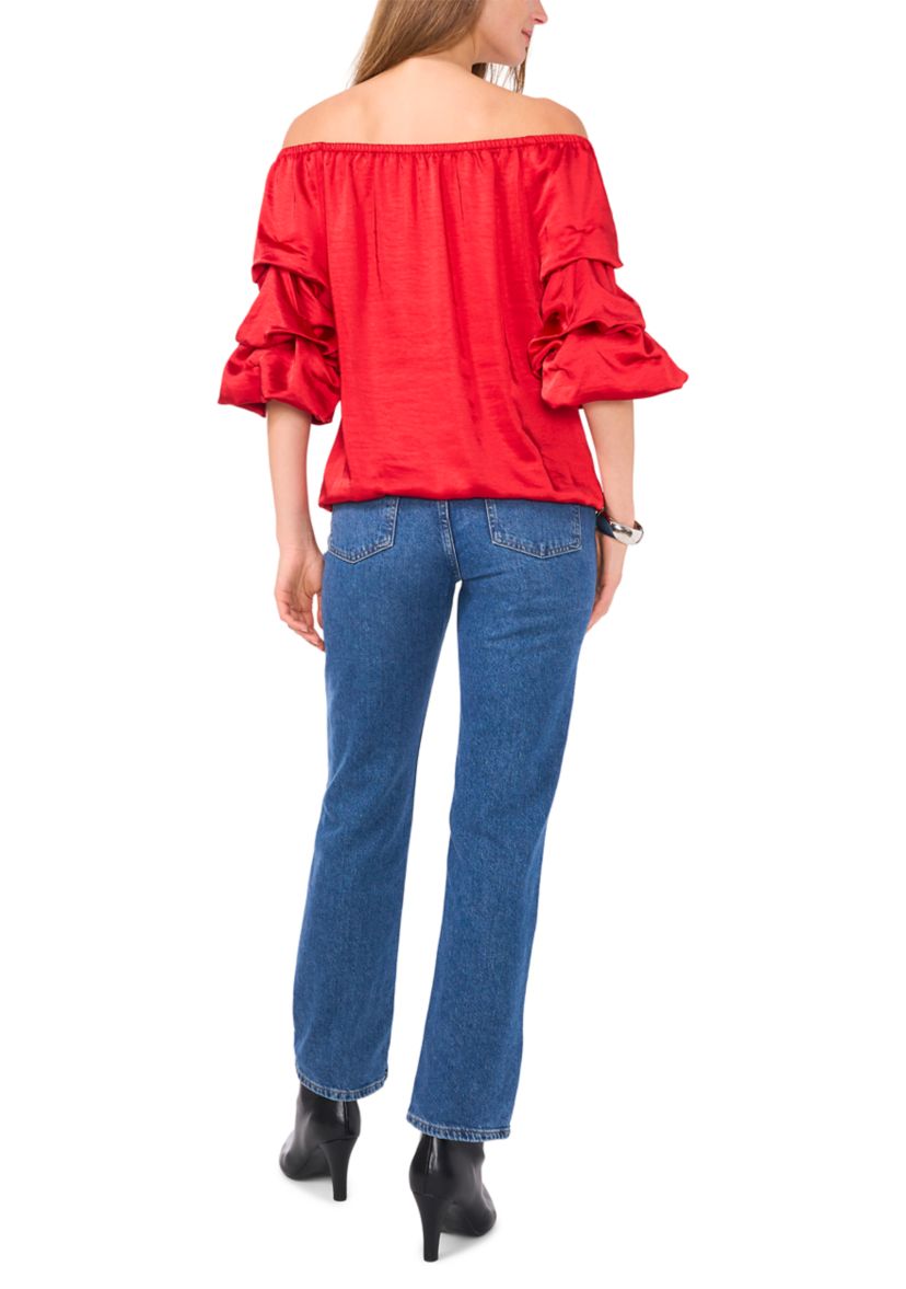Womens Off the Shoulder Cha Cha Sleeve Top