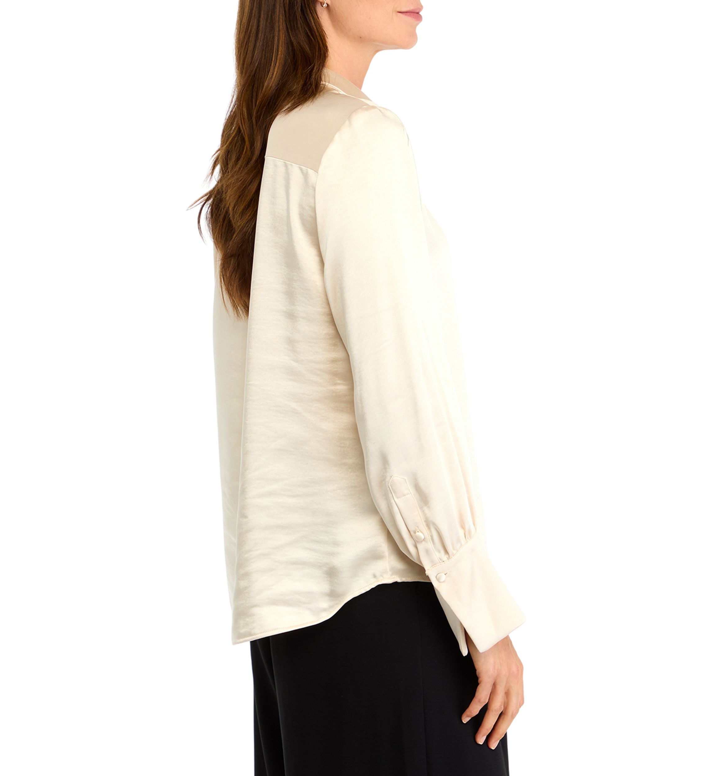 Womens Long Sleeve Button Front Shirt