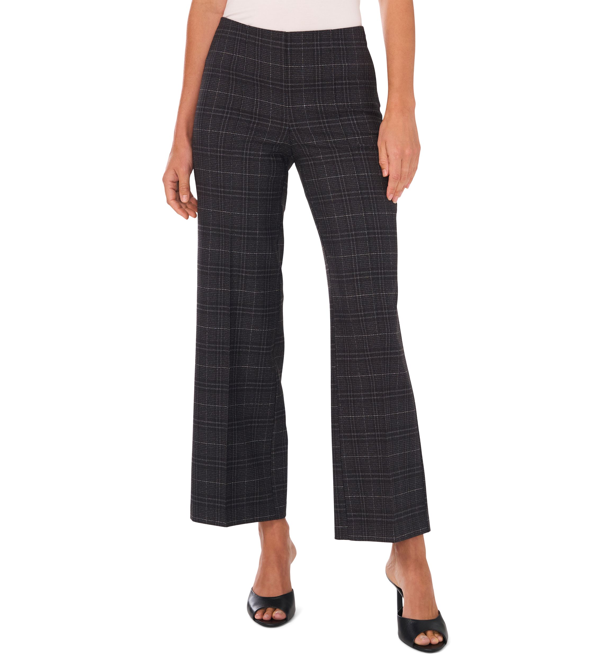 Womens Wide Leg Pull On Ponte Pants