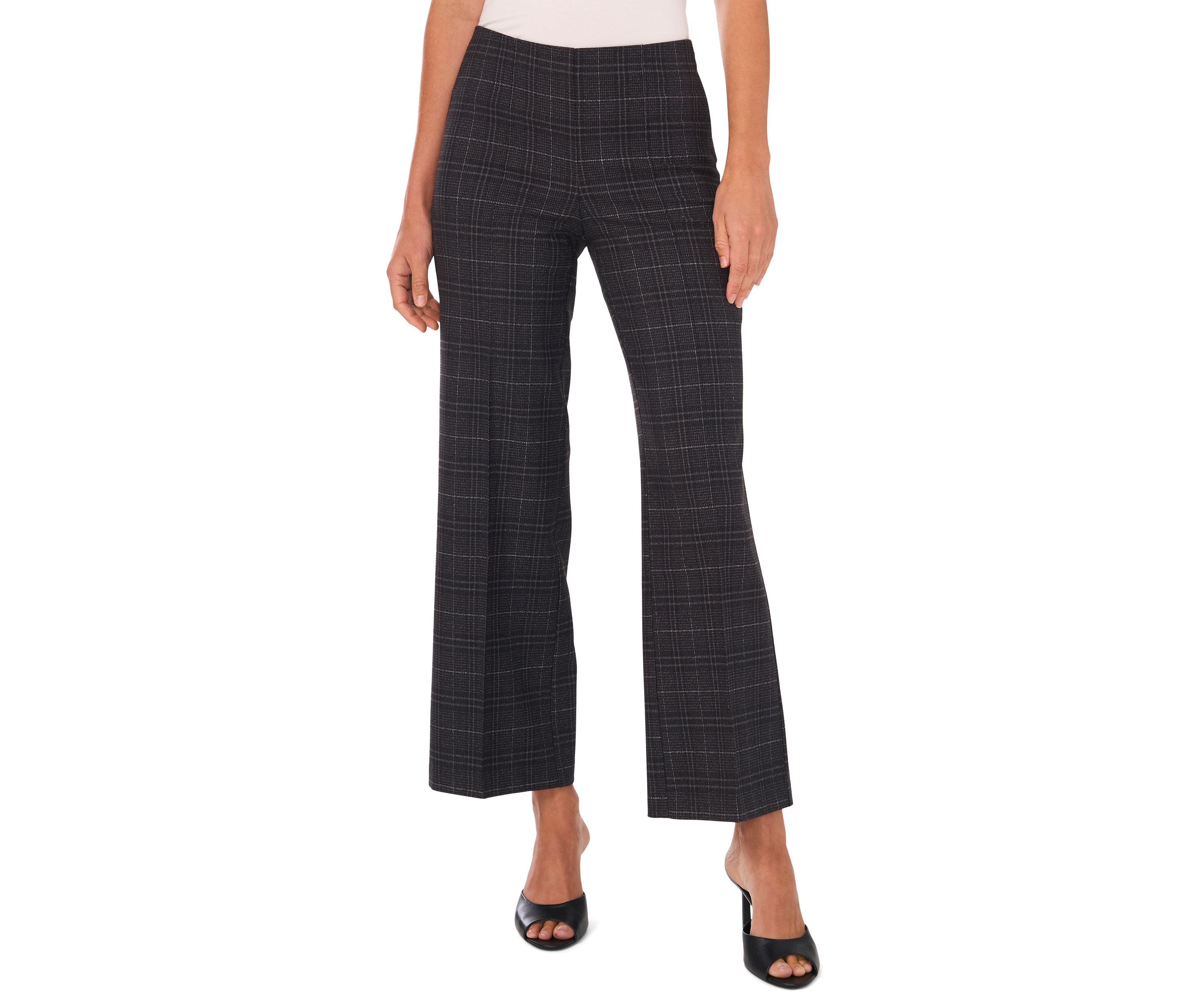 Womens Wide Leg Pull On Ponte Pants