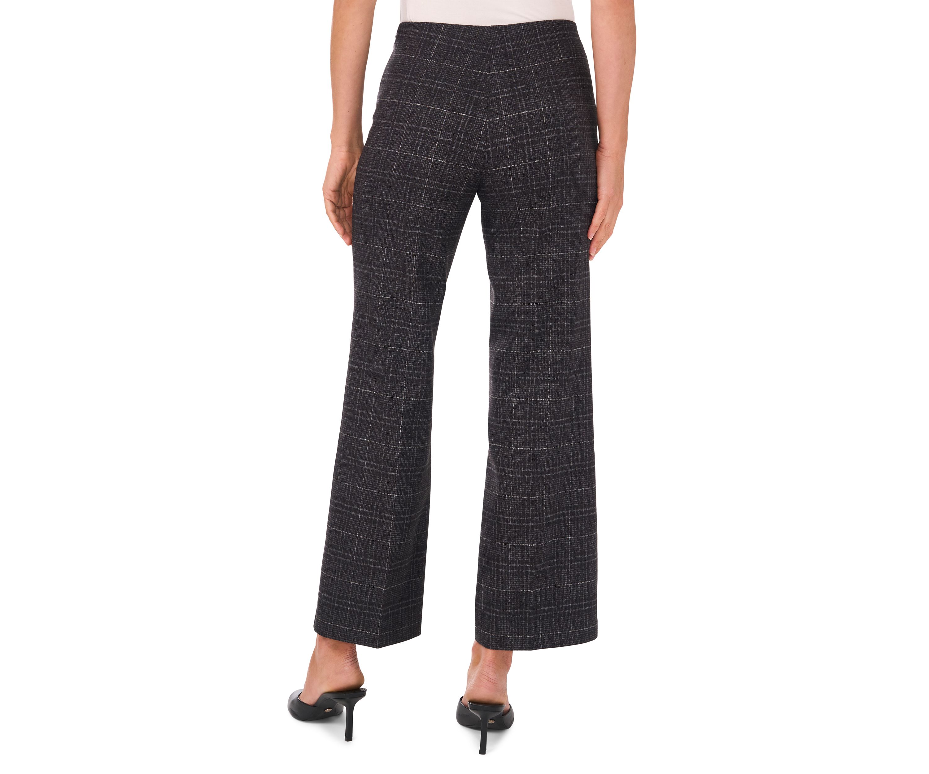 Womens Wide Leg Pull On Ponte Pants