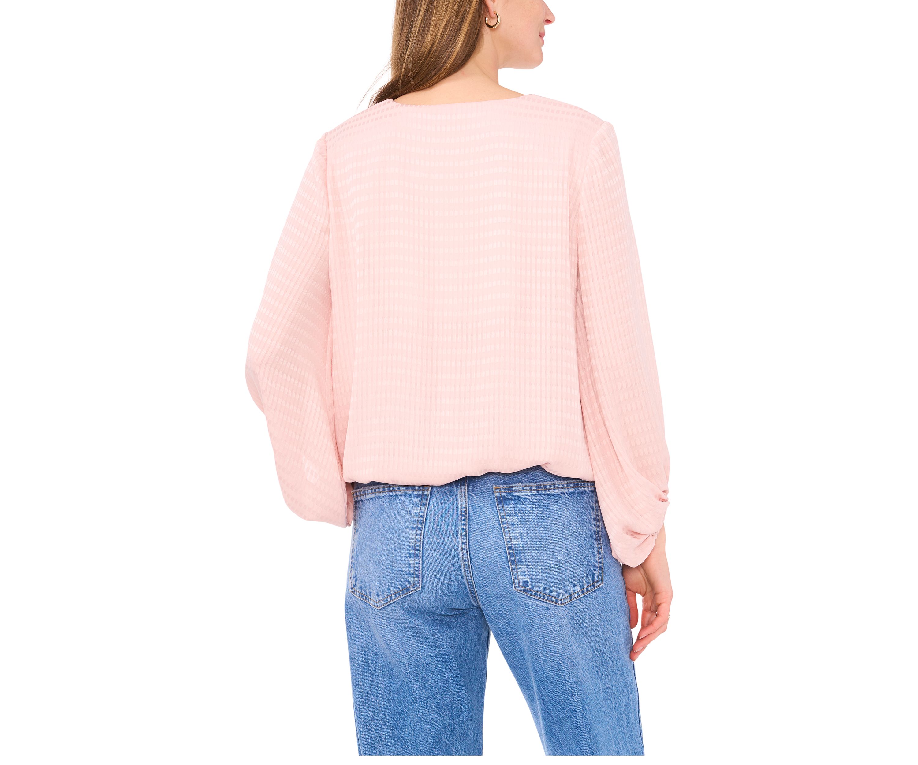 Womens Long Sleeve Wrap Blouse
