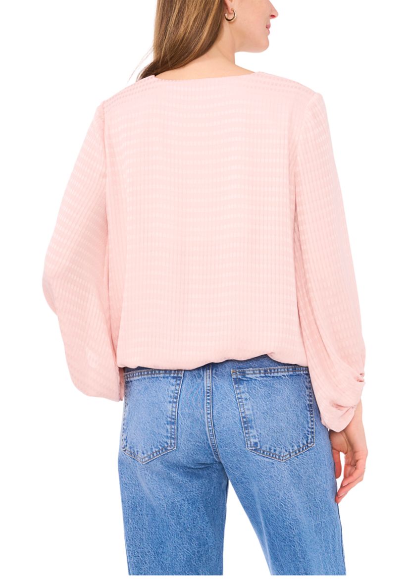 Womens Long Sleeve Wrap Blouse
