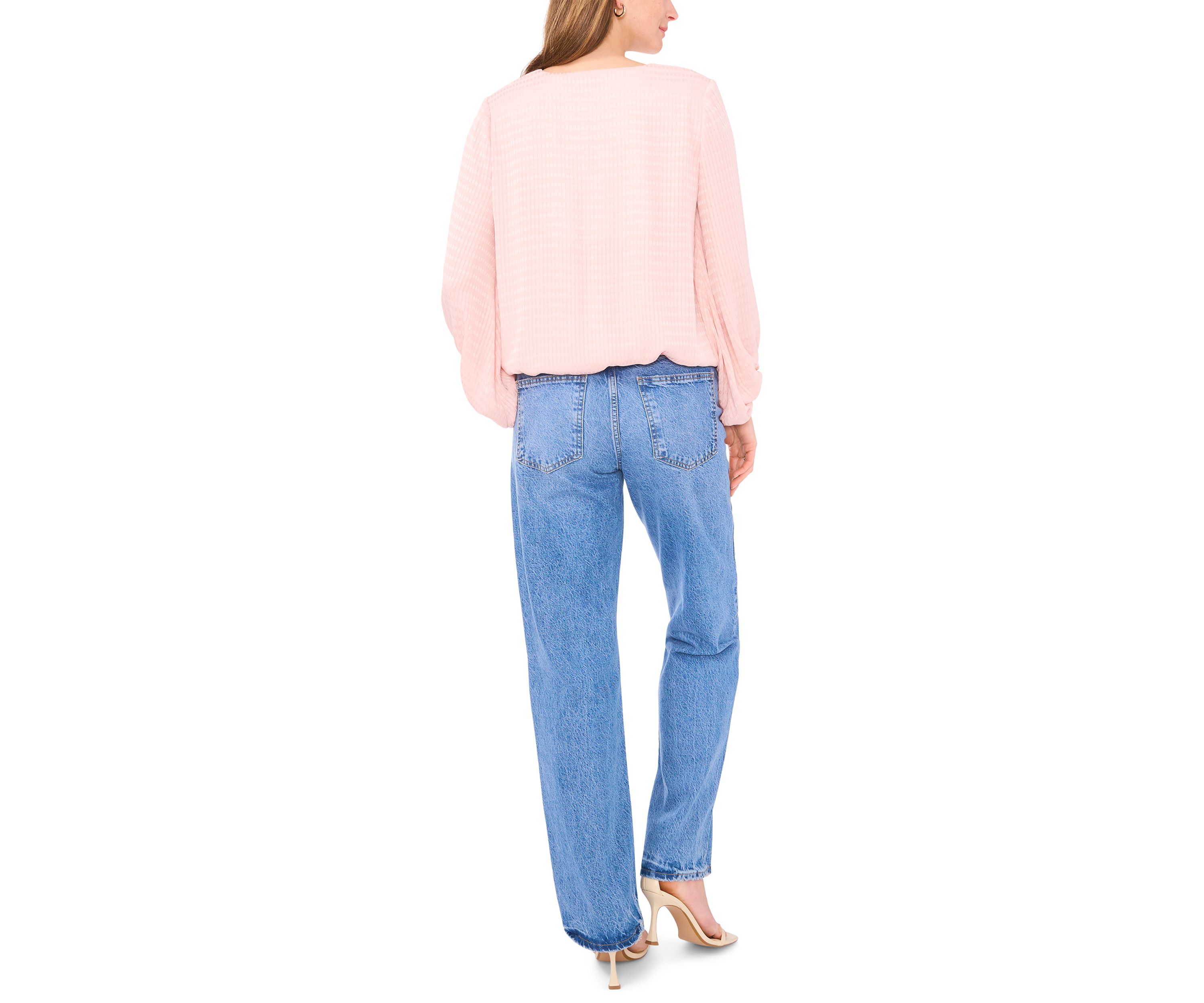 Womens Long Sleeve Wrap Blouse