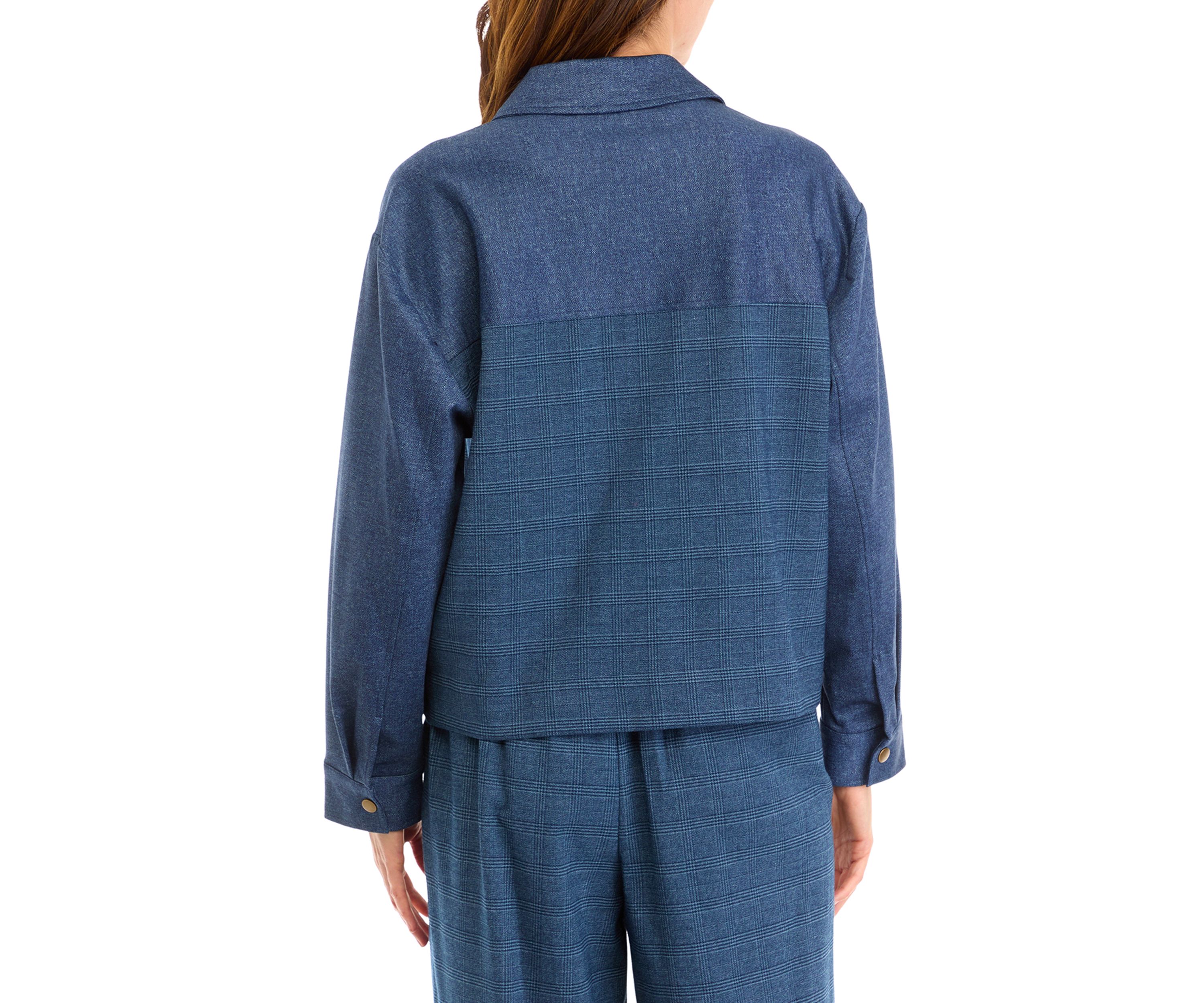 Womens Zip Front Pocketed Jacket 