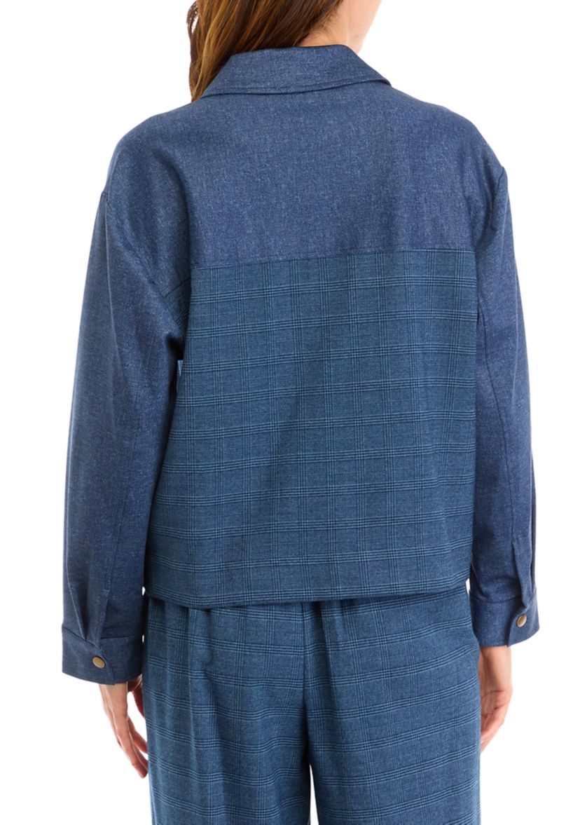 Womens Zip Front Pocketed Jacket 
