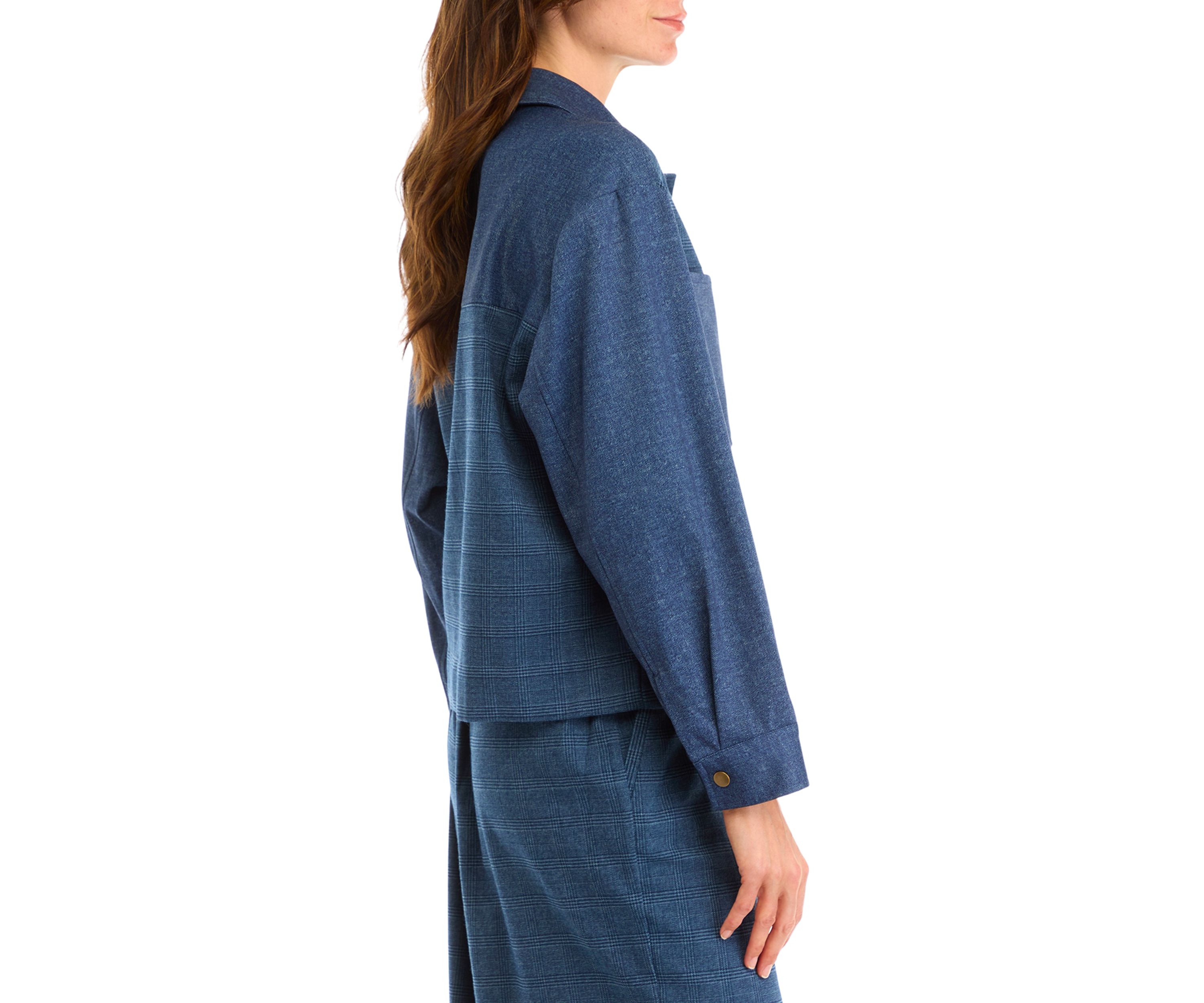 Womens Zip Front Pocketed Jacket 