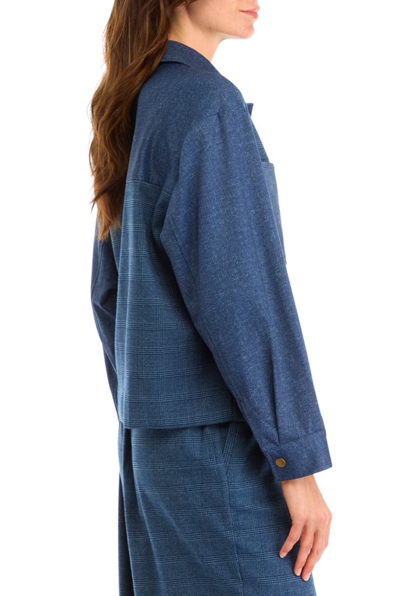 Womens Zip Front Pocketed Jacket 