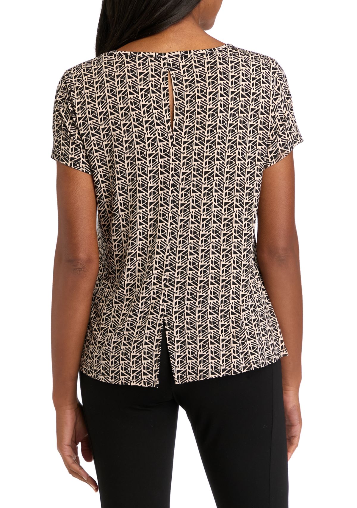 Womens Short Sleeve Printed Top