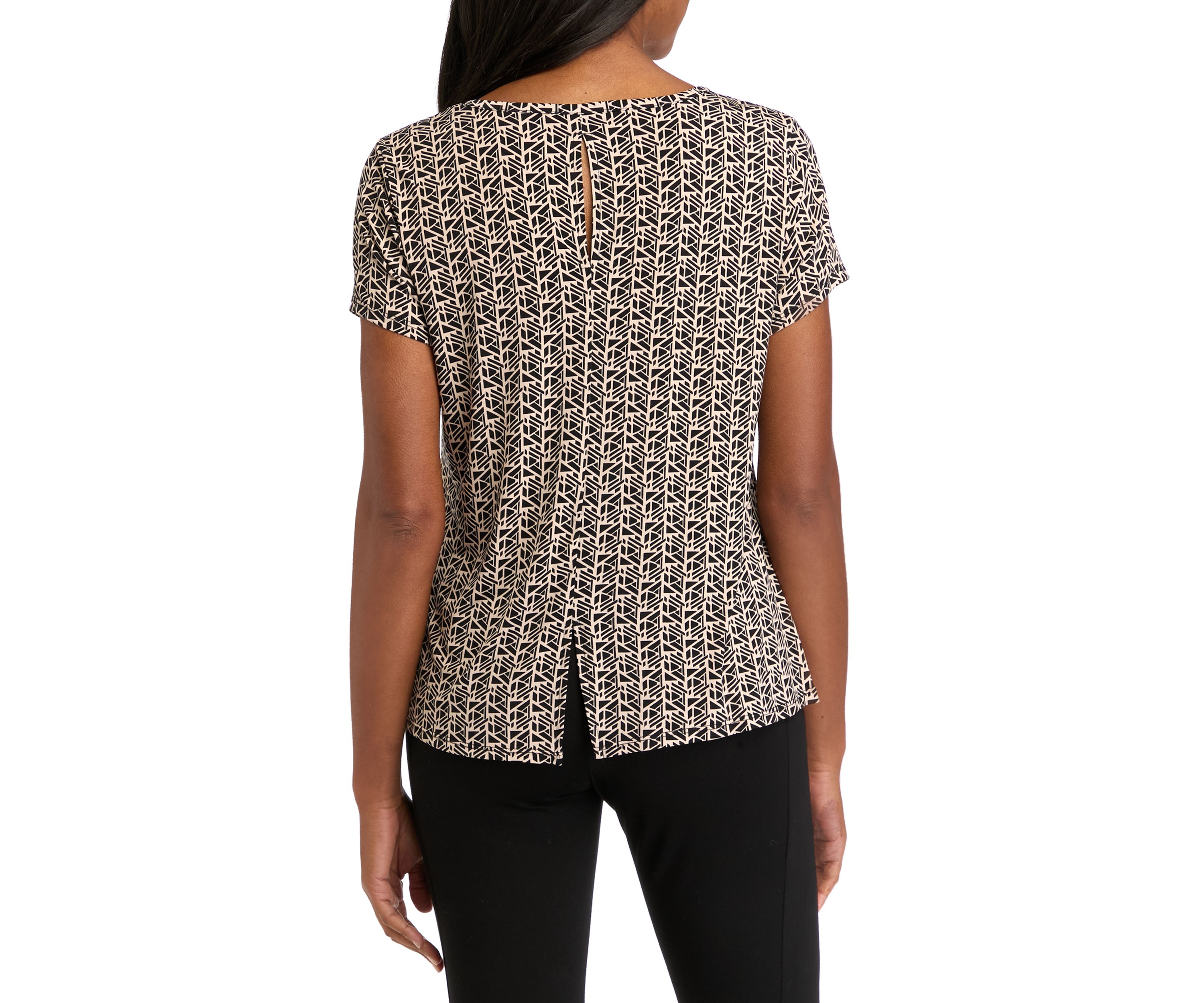 Womens Short Sleeve Printed Top
