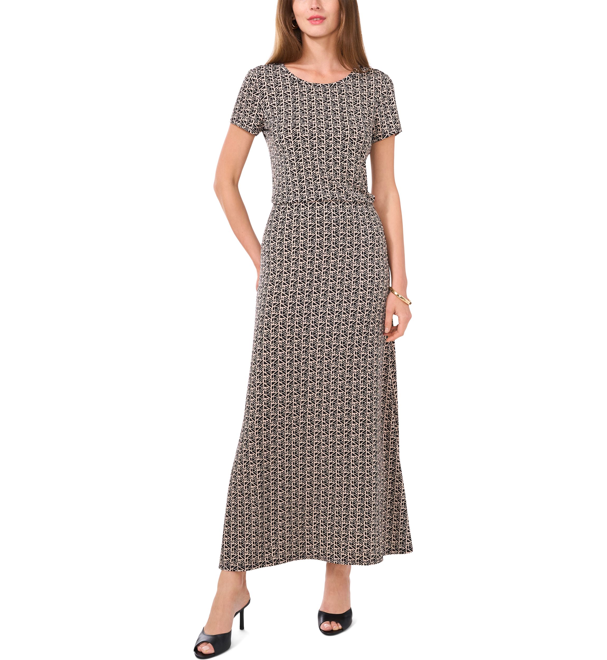 Womens Printed Midi Skirt 