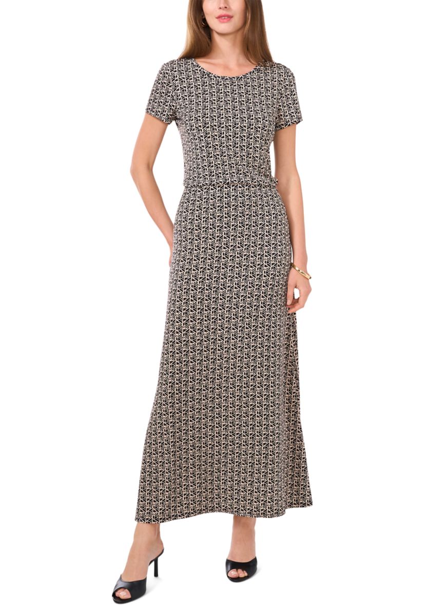 Womens Printed Midi Skirt 
