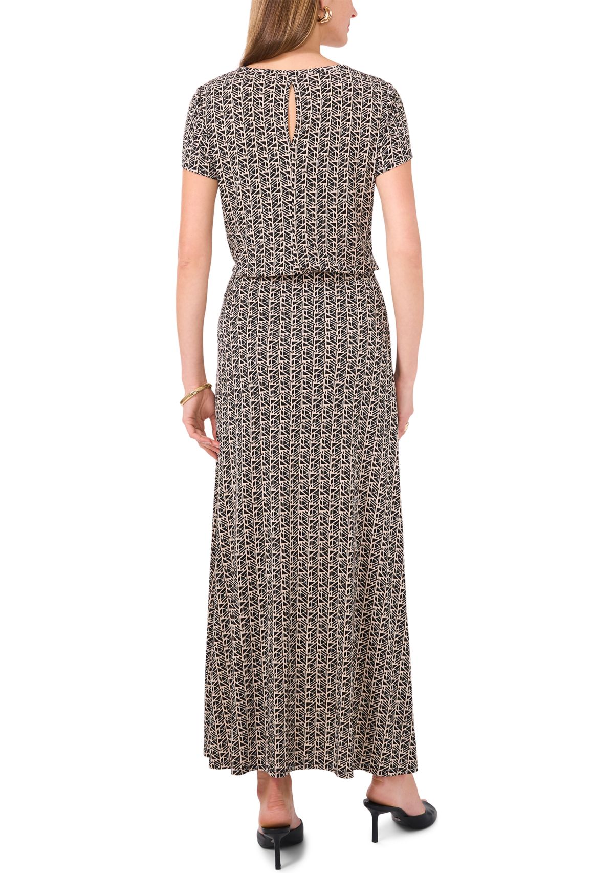 Womens Printed Midi Skirt 
