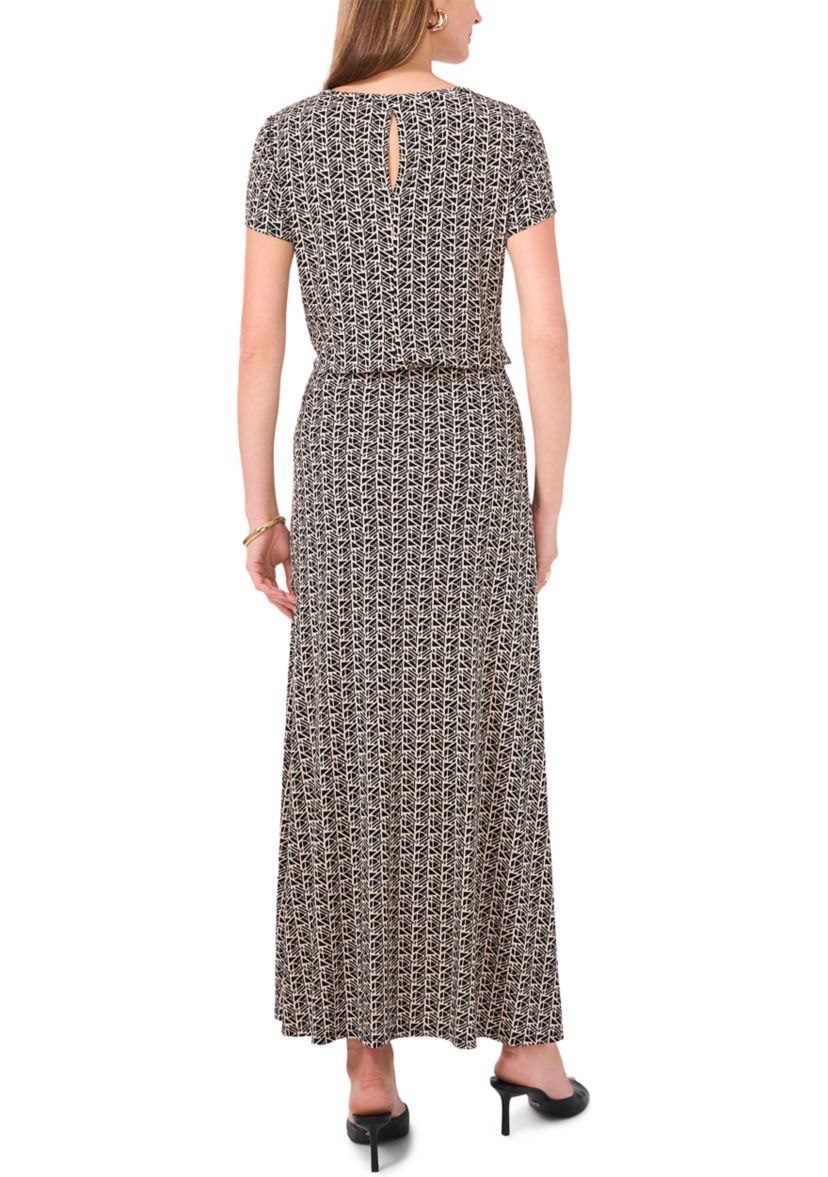 Womens Printed Midi Skirt 