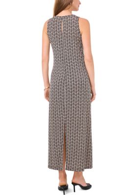 Women's Sleeveless Printed Midi Dress