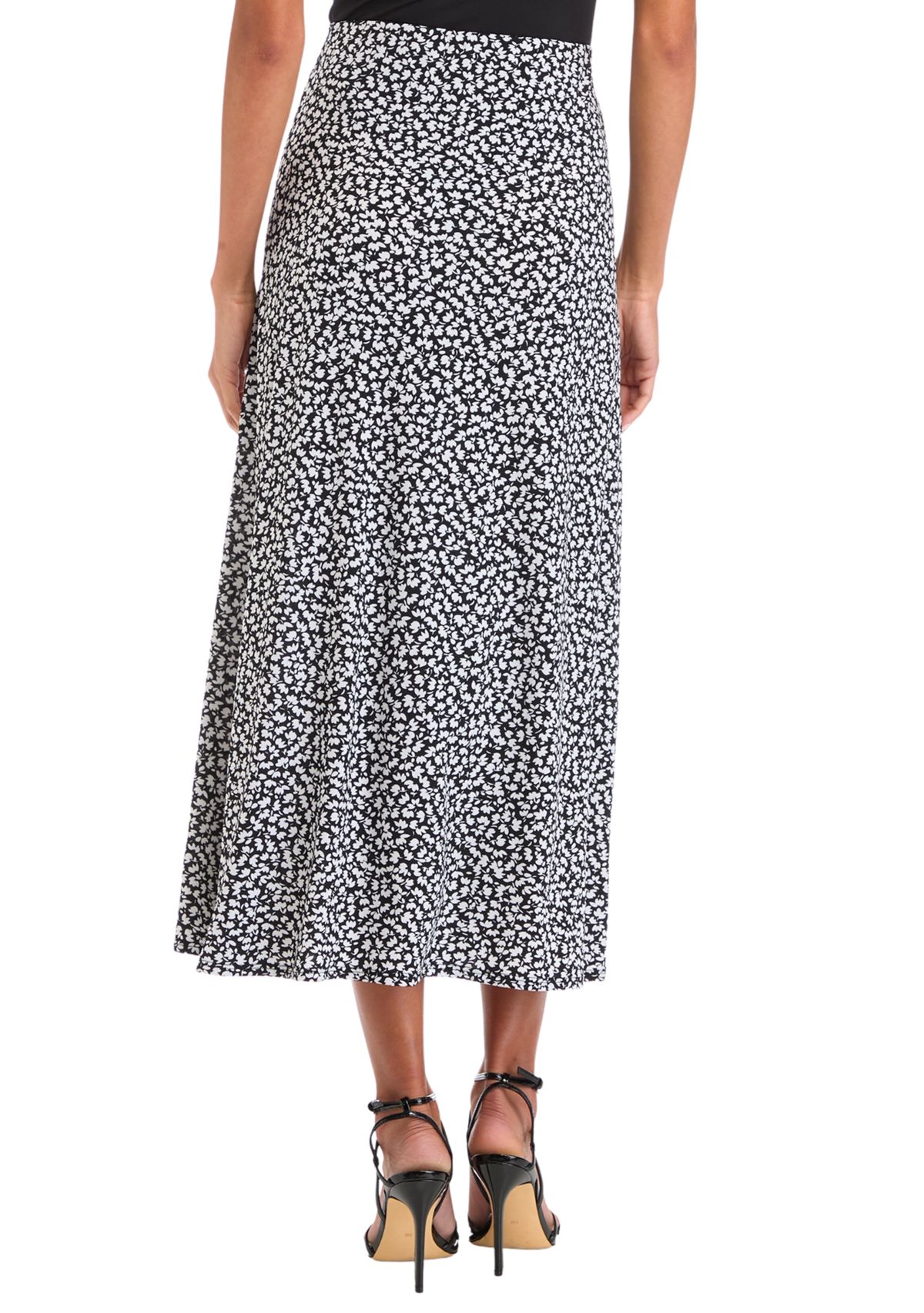 Petite Printed Midi Skirt