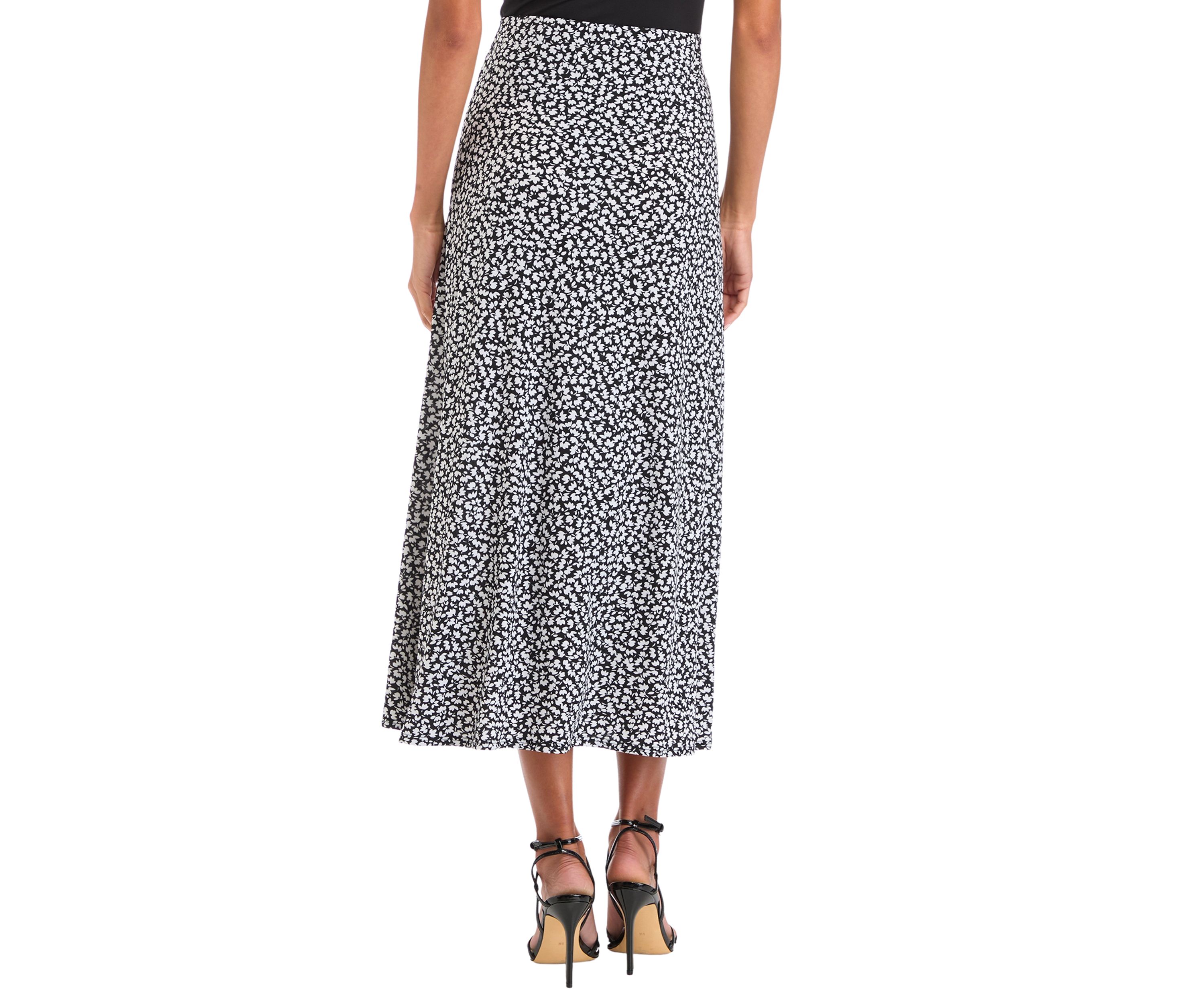 Petite Printed Midi Skirt