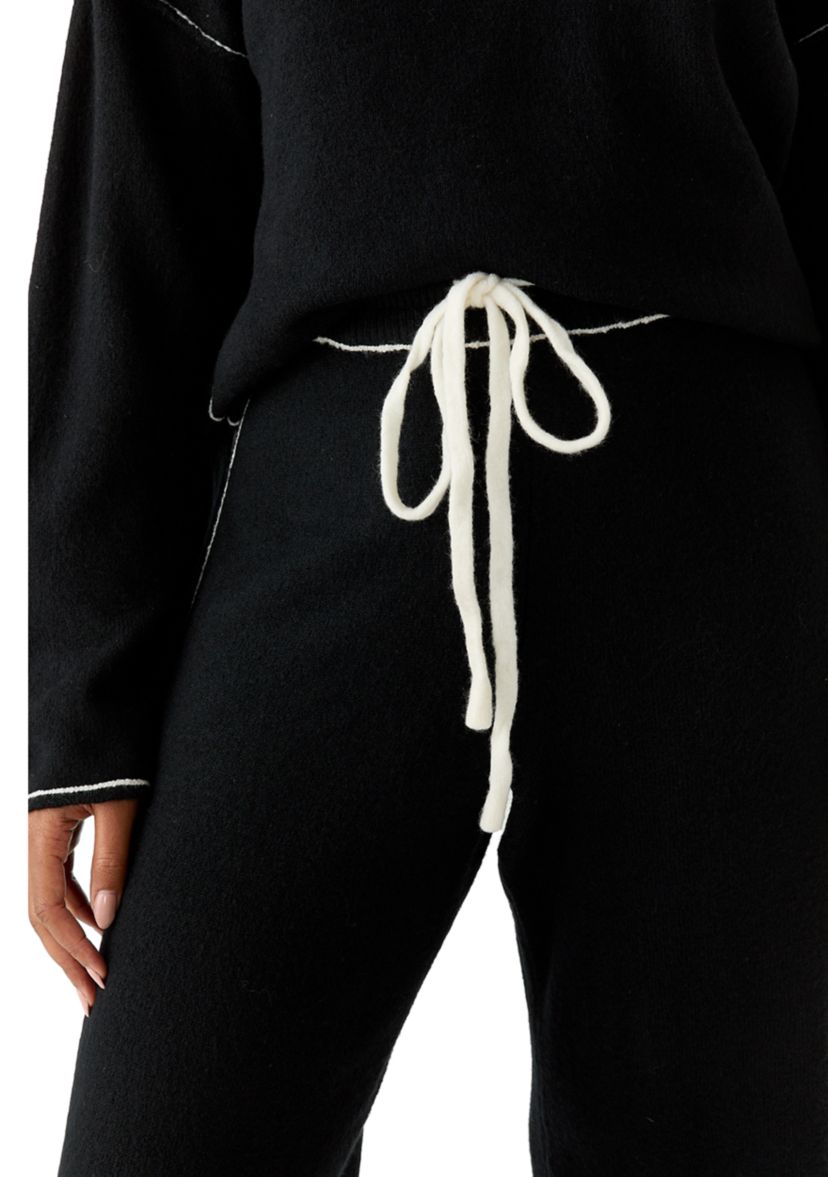 Womens Tipped Sweater Pants