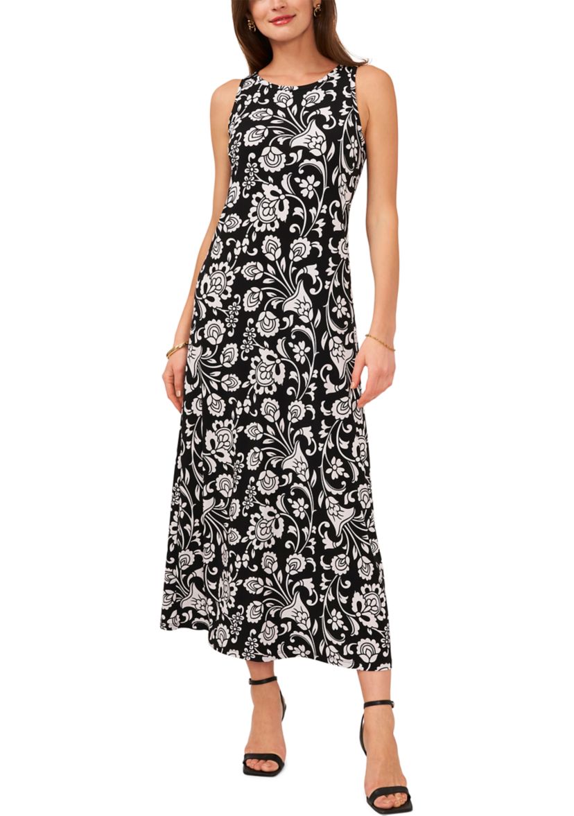 Womens Sleeveless Floral Dress
