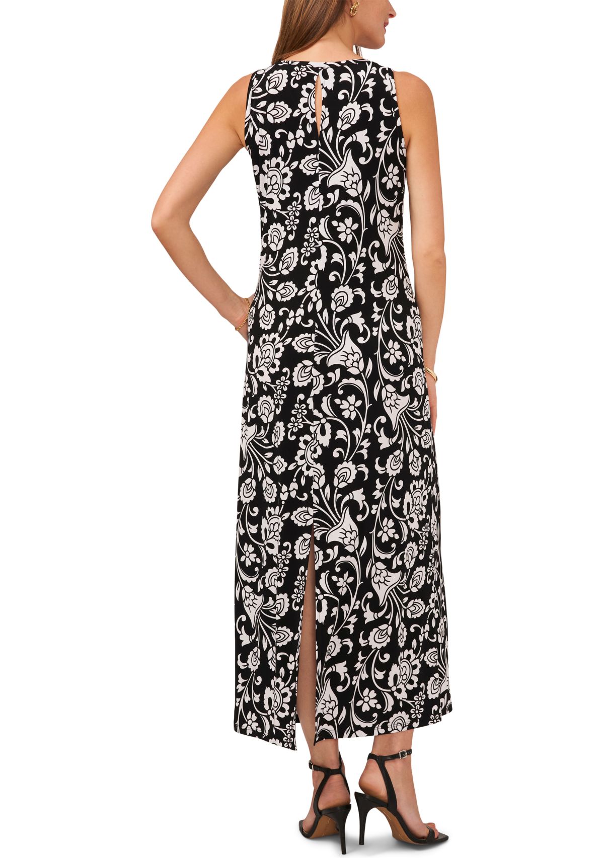 Womens Sleeveless Floral Dress