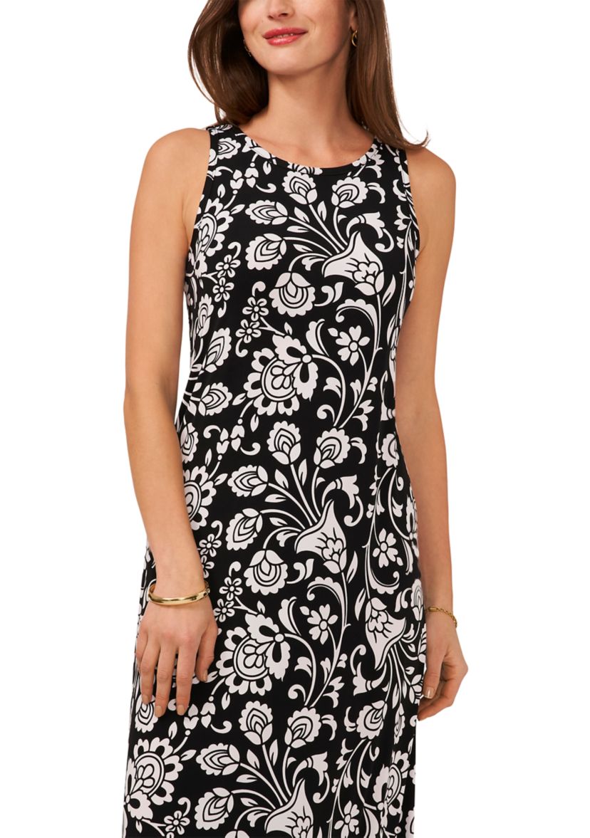 Womens Sleeveless Floral Dress
