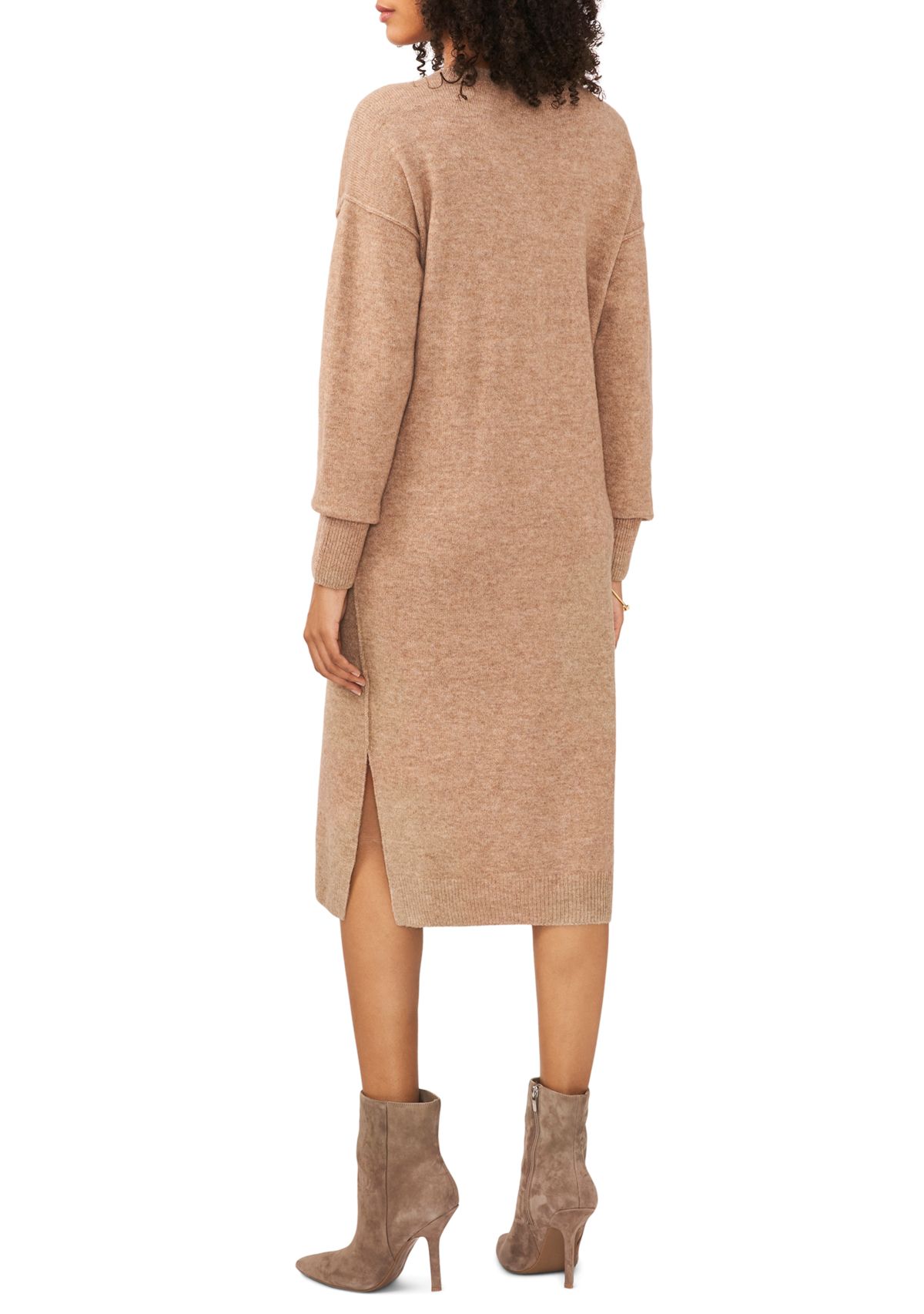 Womens Drop Shoulder Sweater Midi Dress
