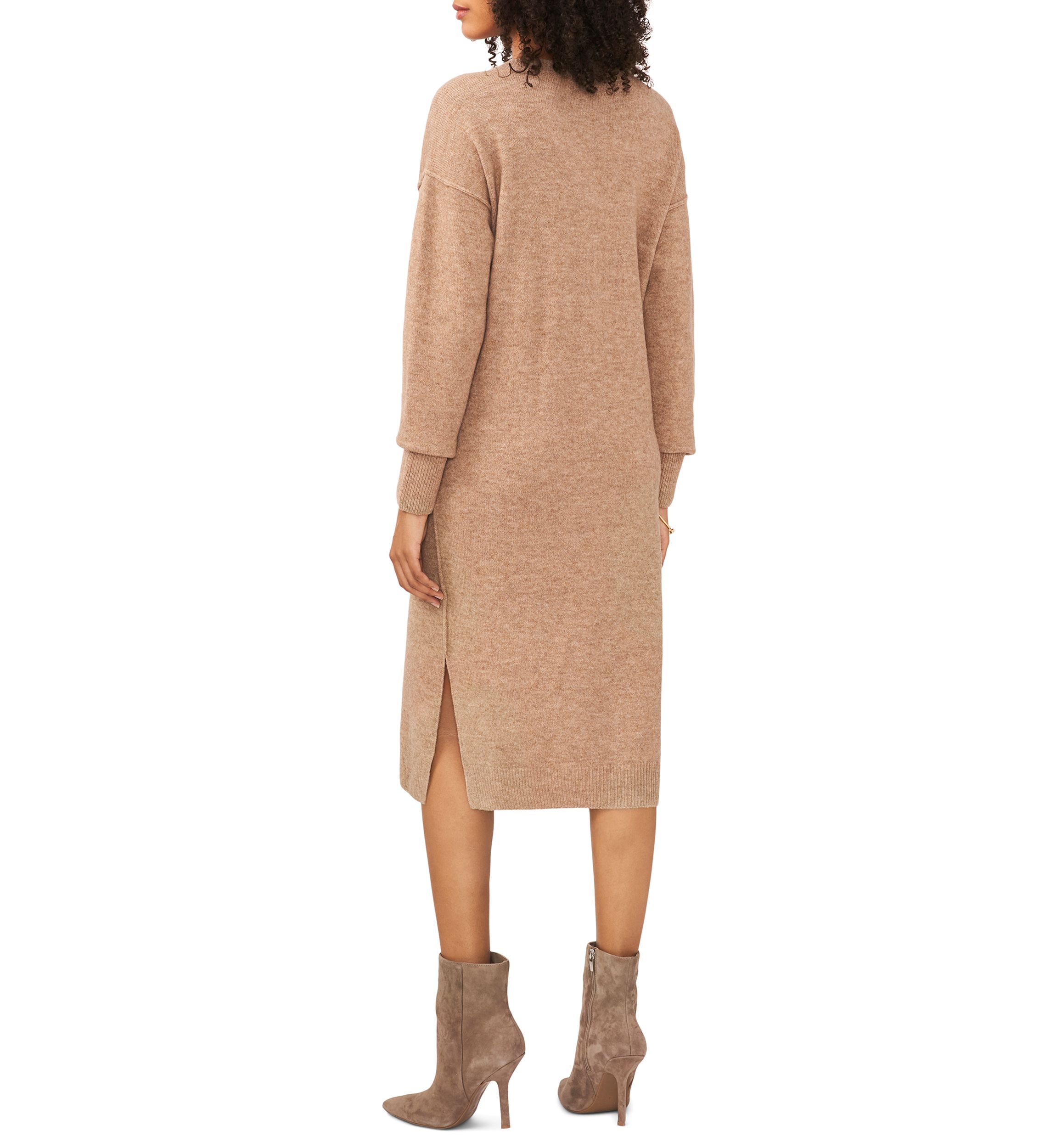 Womens Drop Shoulder Sweater Midi Dress