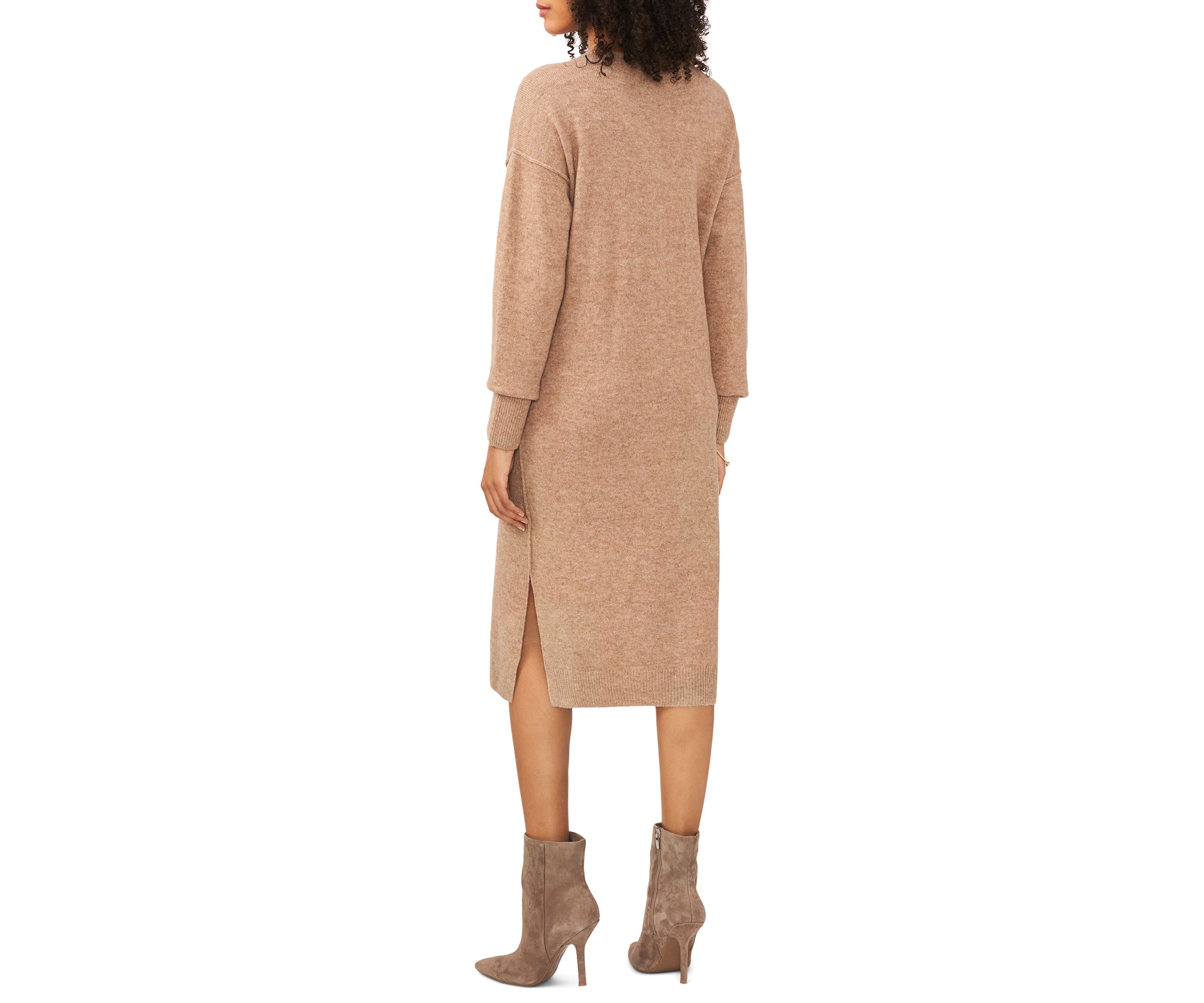Womens Drop Shoulder Sweater Midi Dress