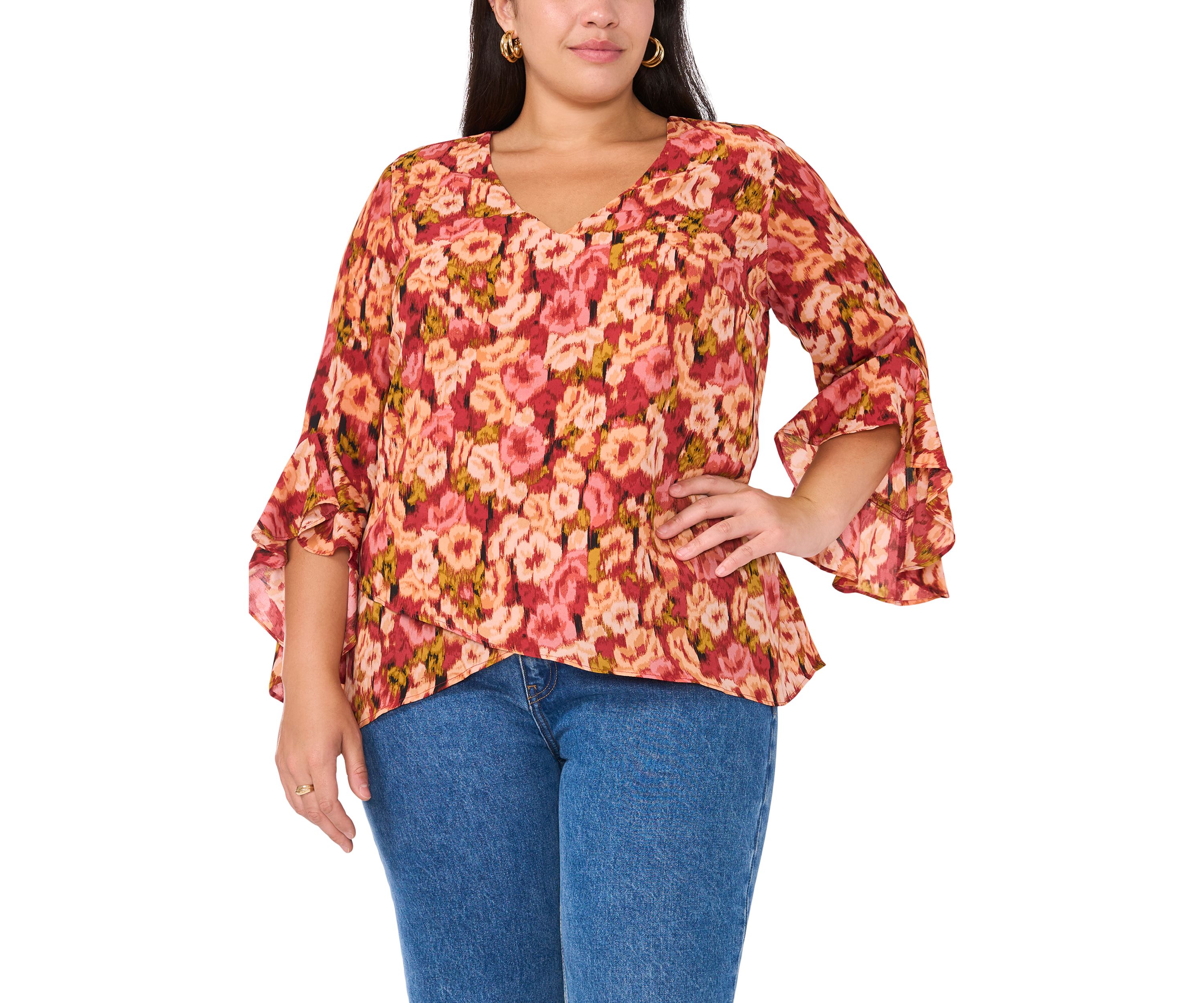 Plus Size Printed Blouse
