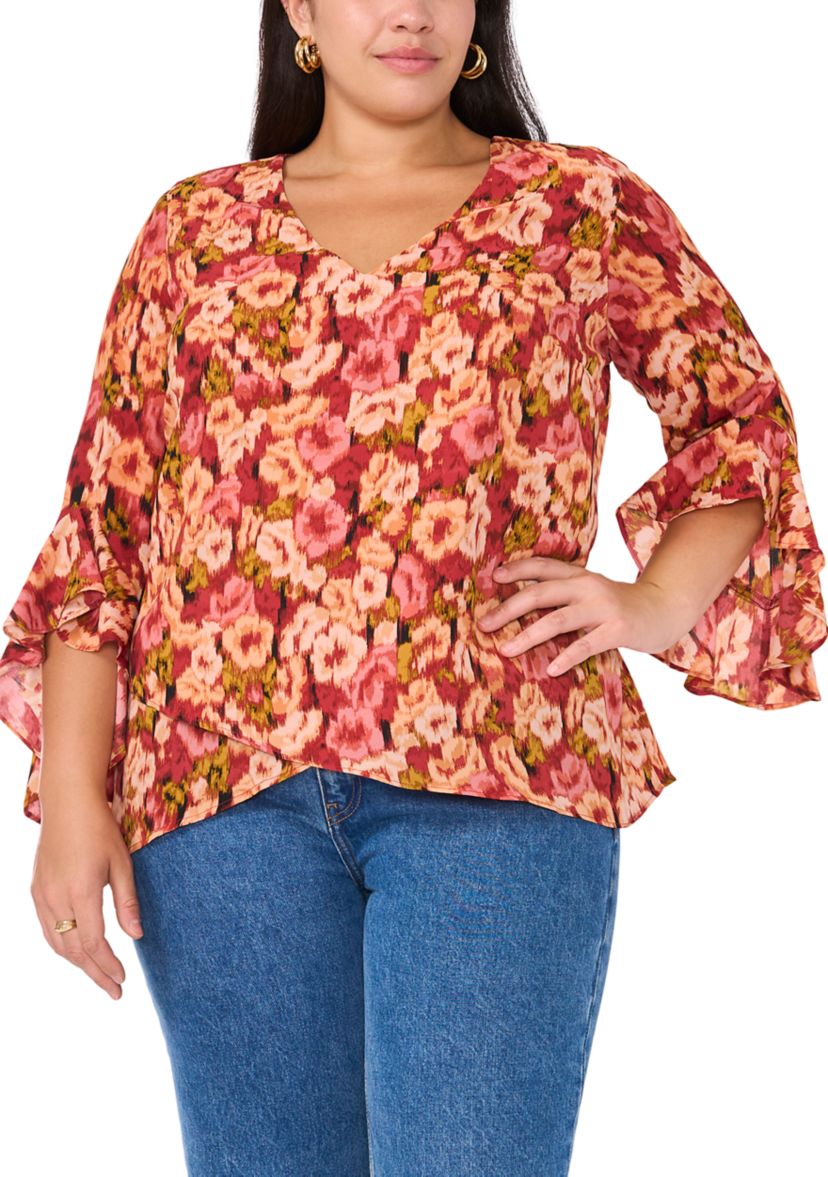Plus Size Printed Blouse