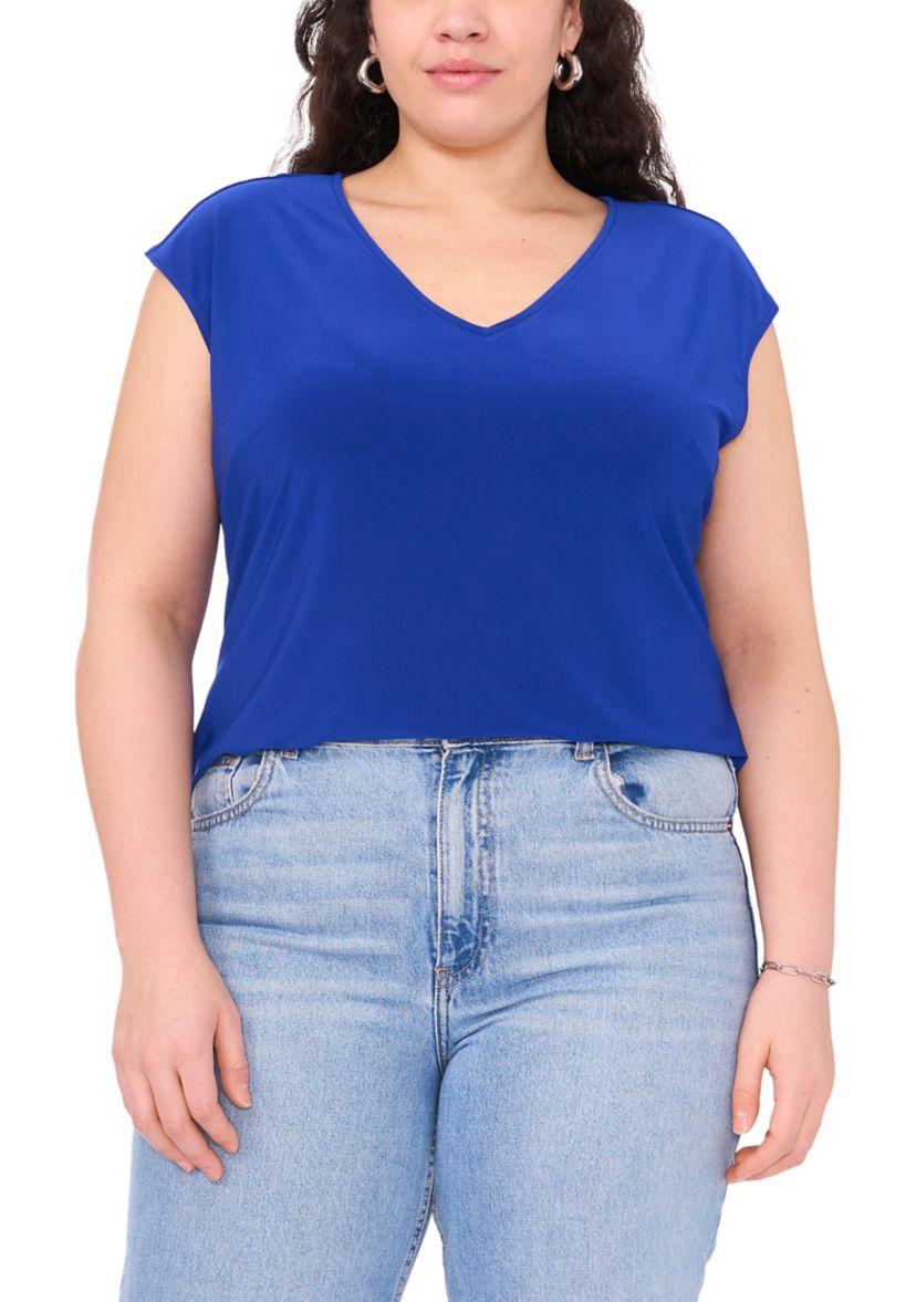 Plus Size V-Neck Blouse