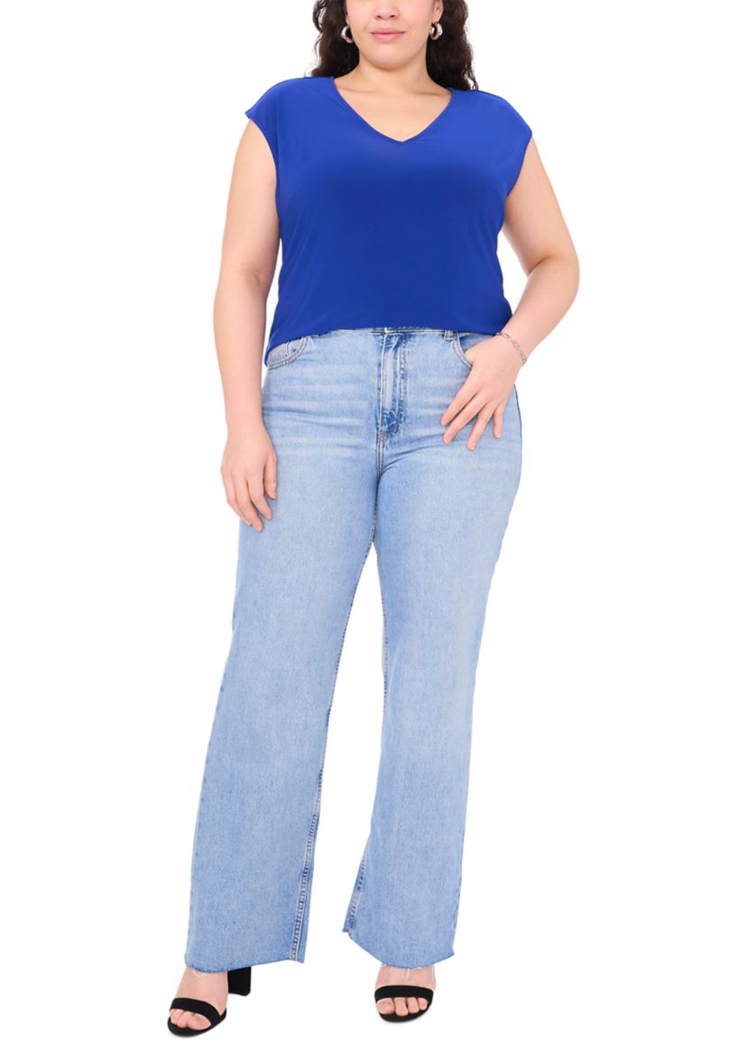 Plus Size V-Neck Blouse