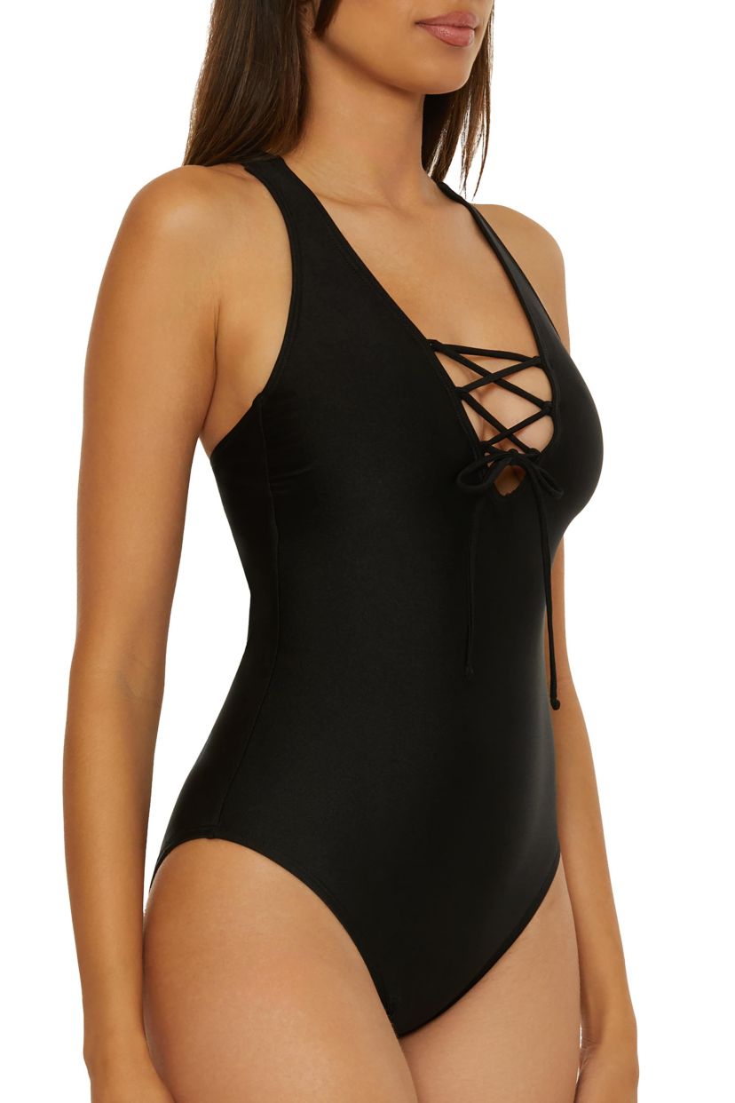 Lace Up One Piece