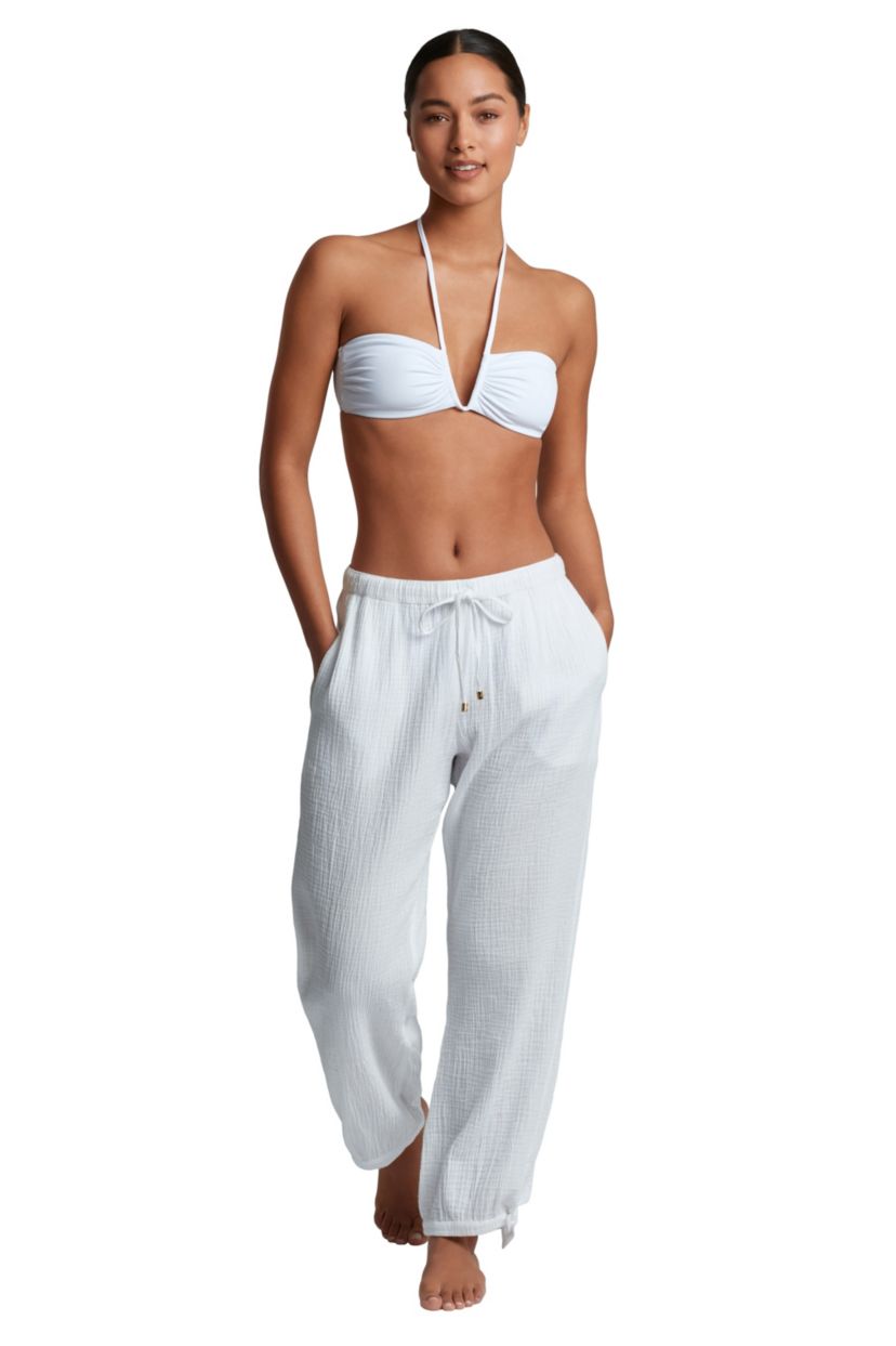 Double Gauze Ankle Tie Pant