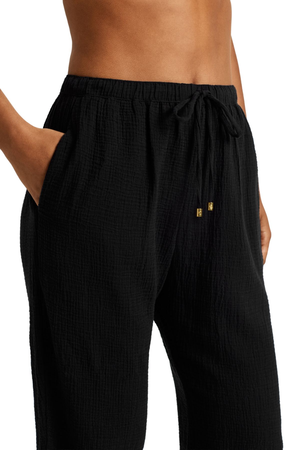 Double Gauze Ankle Tie Pant