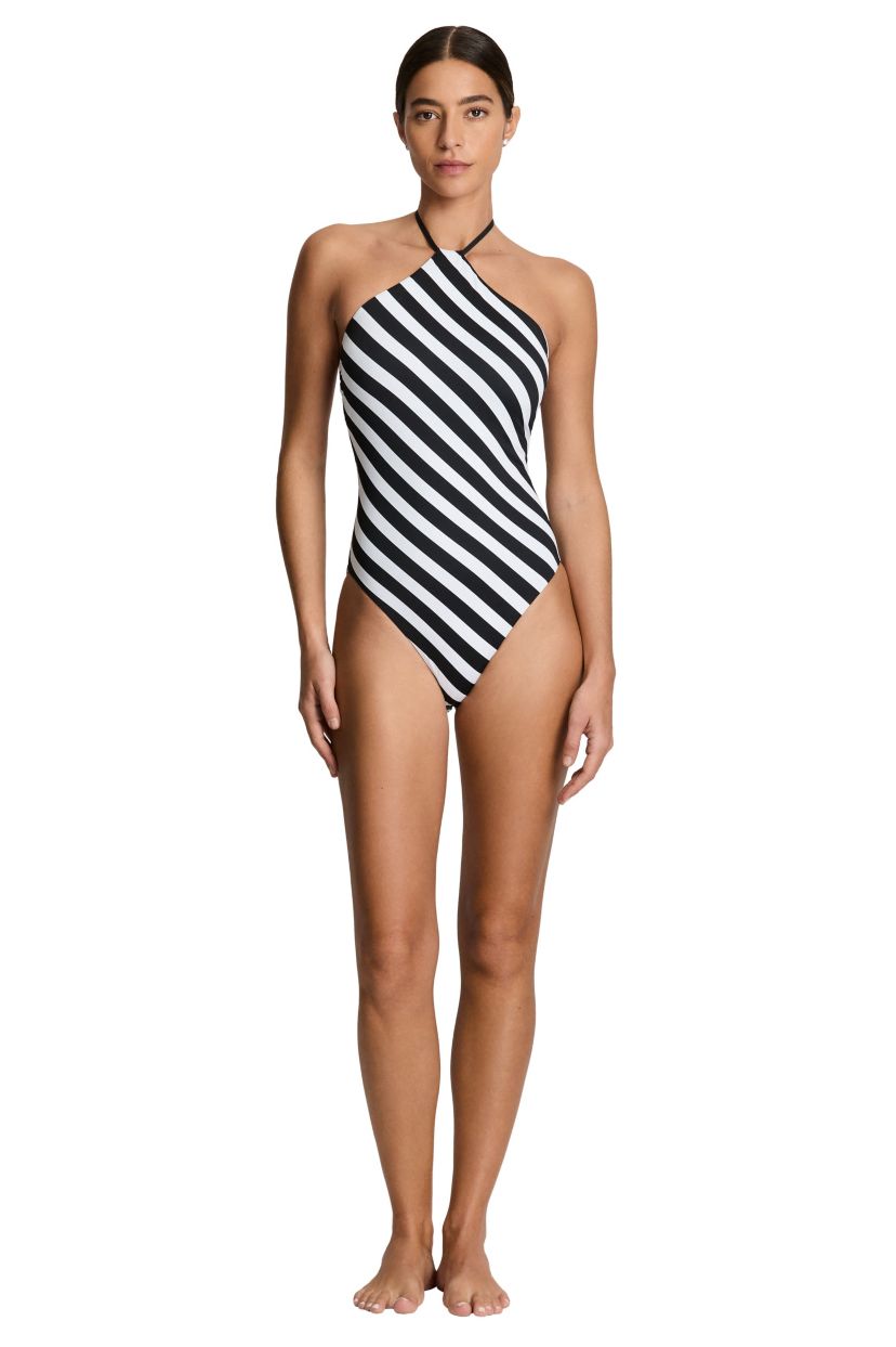 Modern High Neck One Piece