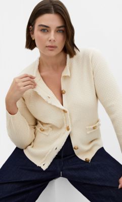City Chic Women's Cleo Textured Knit Cardigan