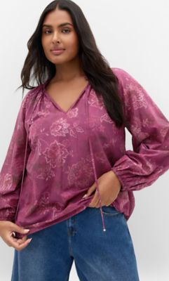 City Chic Women's Eternal Love Lace Print Top