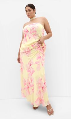 City Chic Women's Soiree Print Maxi Skirt, 20 W