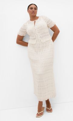 City Chic Women's Emelia Shirred Skirt, 18 W