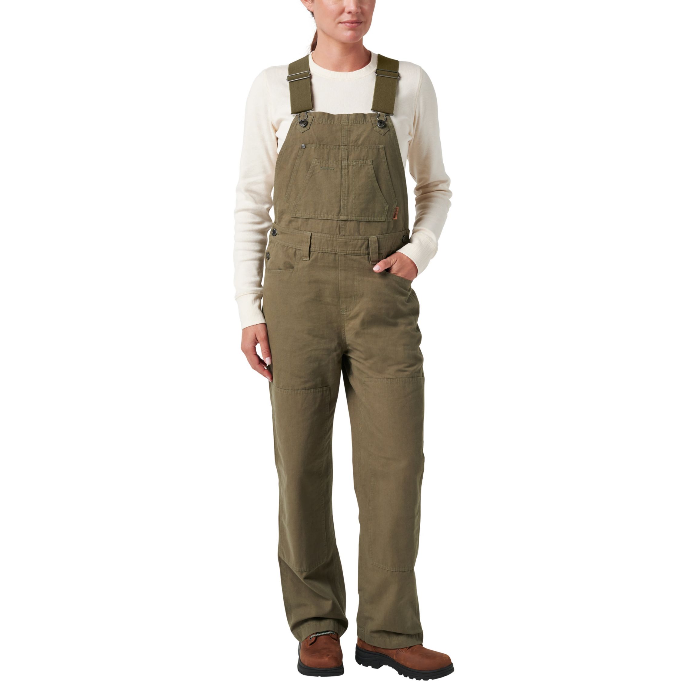 Womens Lucky Brand Workwear Broken Canvas Overalls