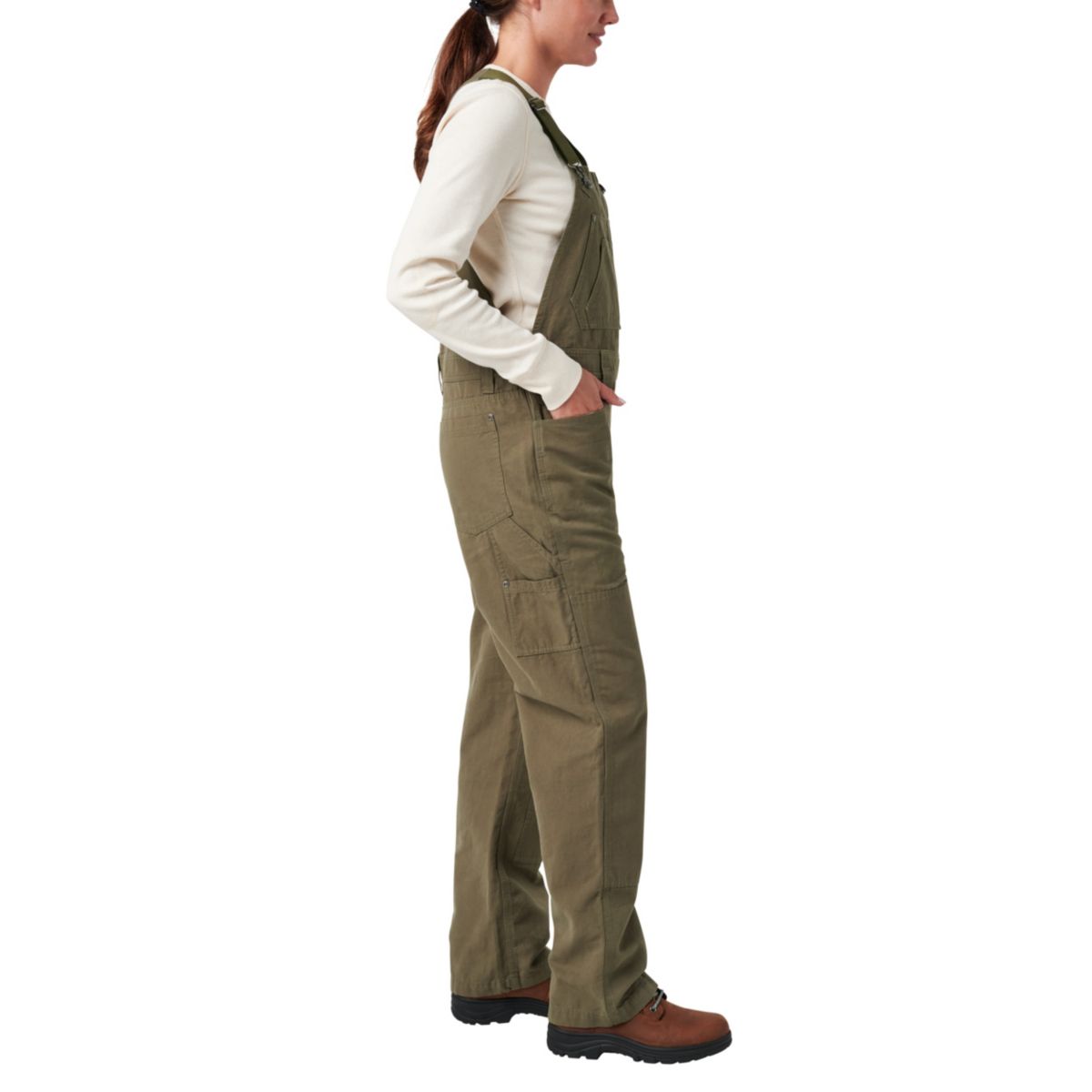 Womens Lucky Brand Workwear Broken Canvas Overalls