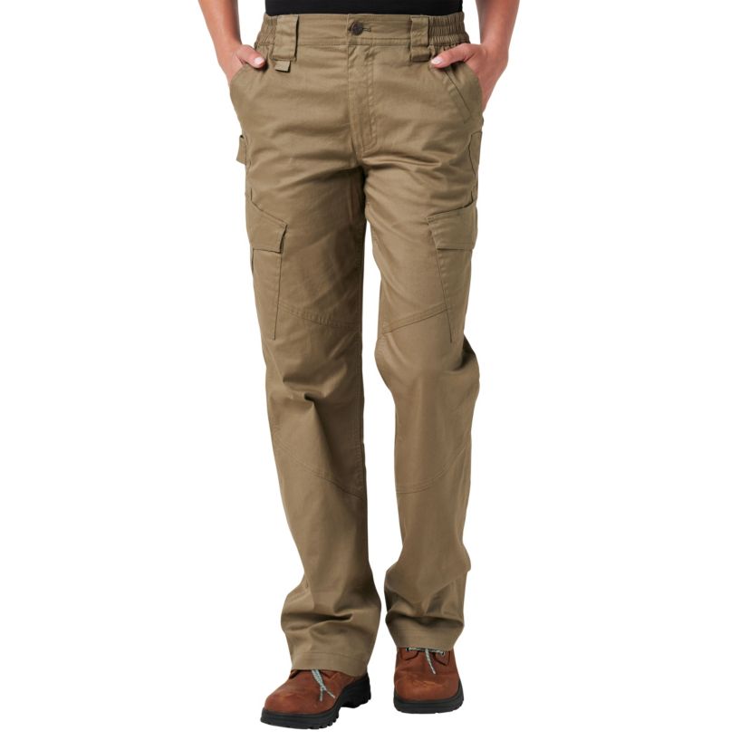 Womens Lucky Brand Workwear Twill Cargo Work Pant with Side Elastic Waist