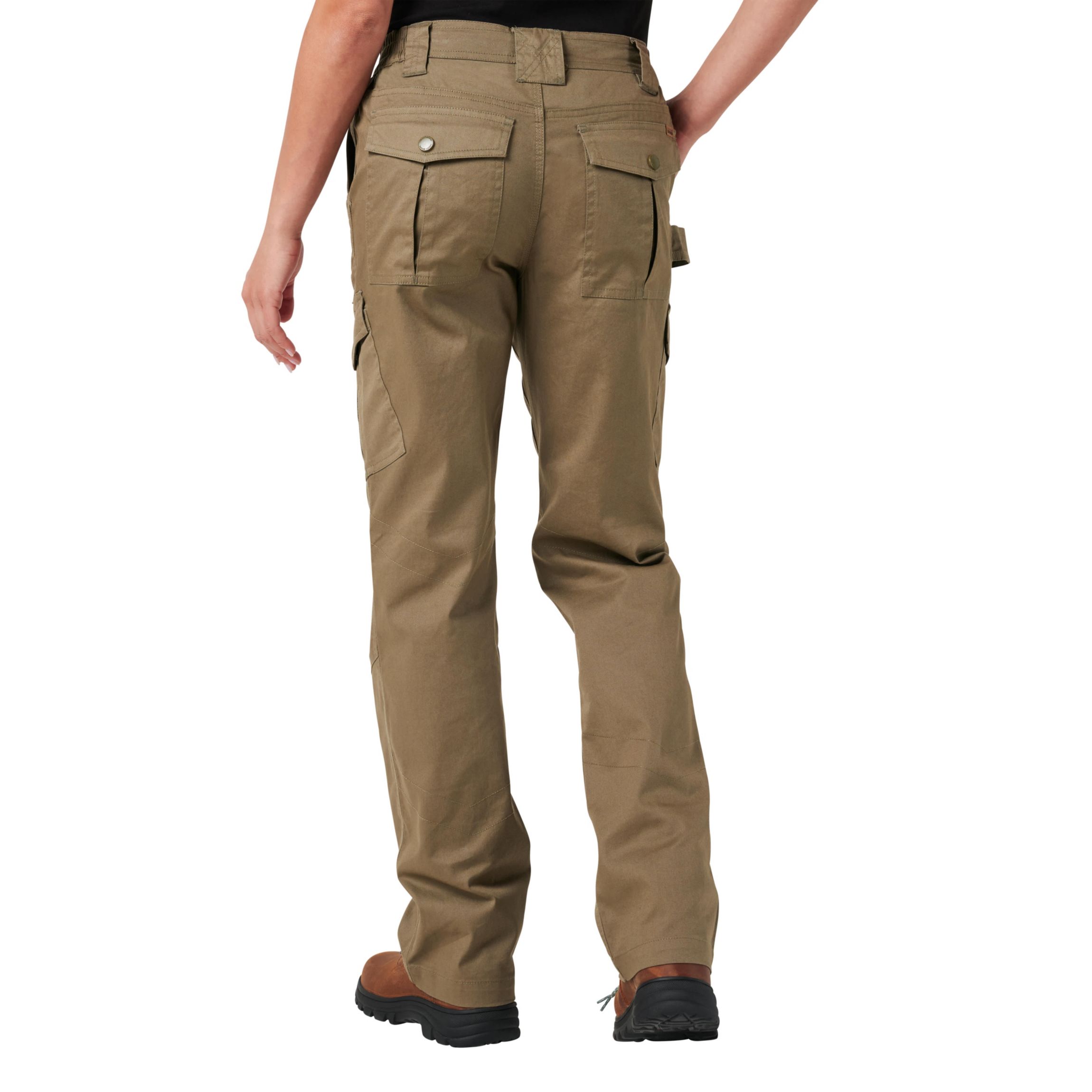 Womens Lucky Brand Workwear Twill Cargo Work Pant with Side Elastic Waist