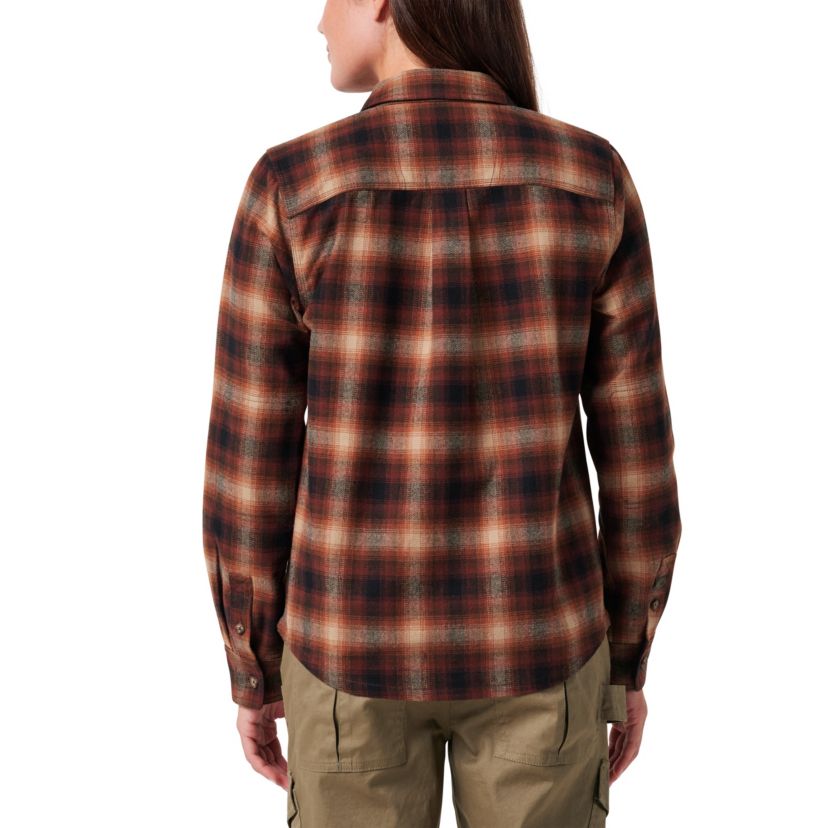 Womens Lucky Brand Workwear Long Sleeve River Yarn Dyed Plaid Flannel Workshirt