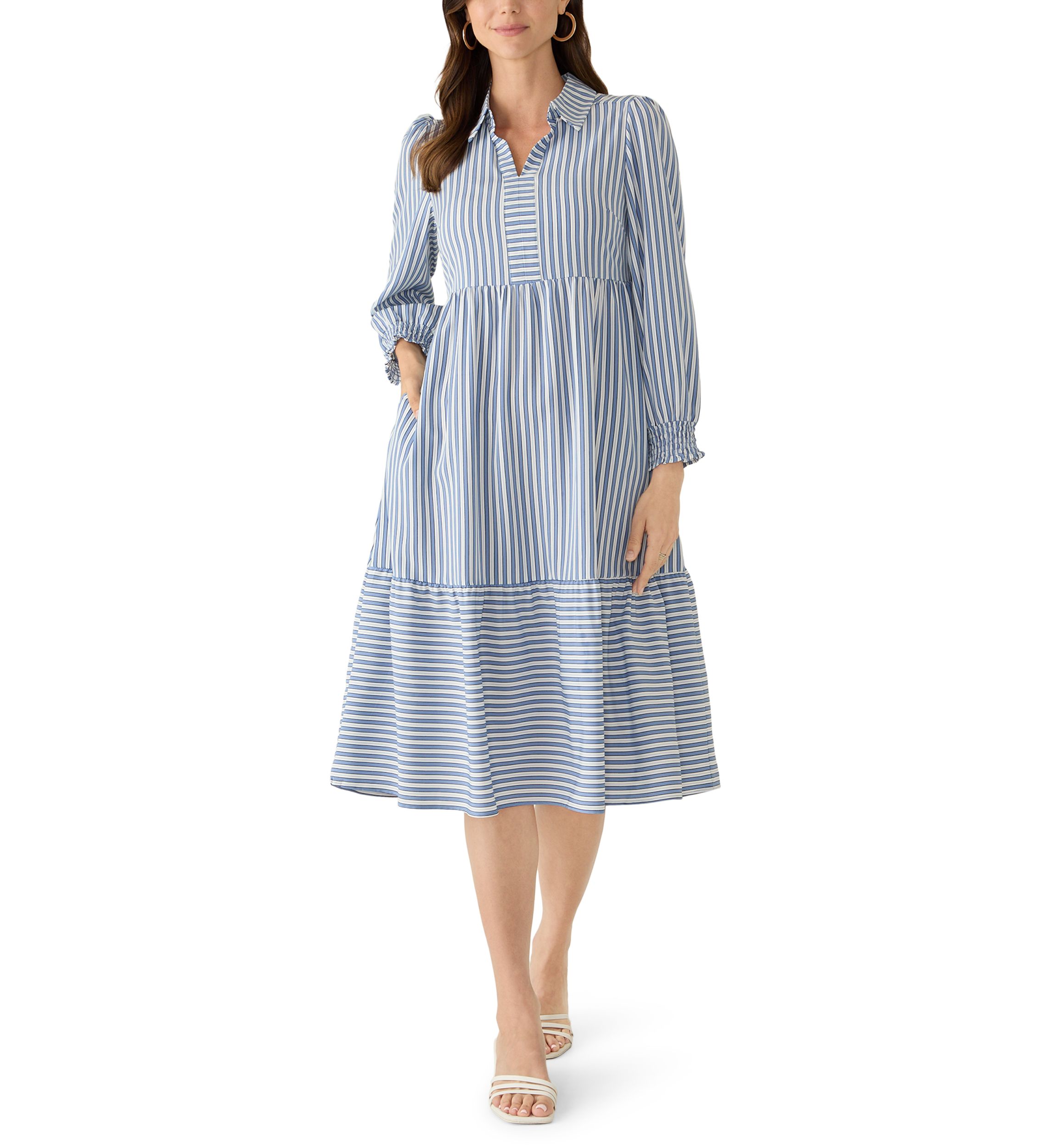 belk blue and white dress Women's Midi Dresses Maxi dress