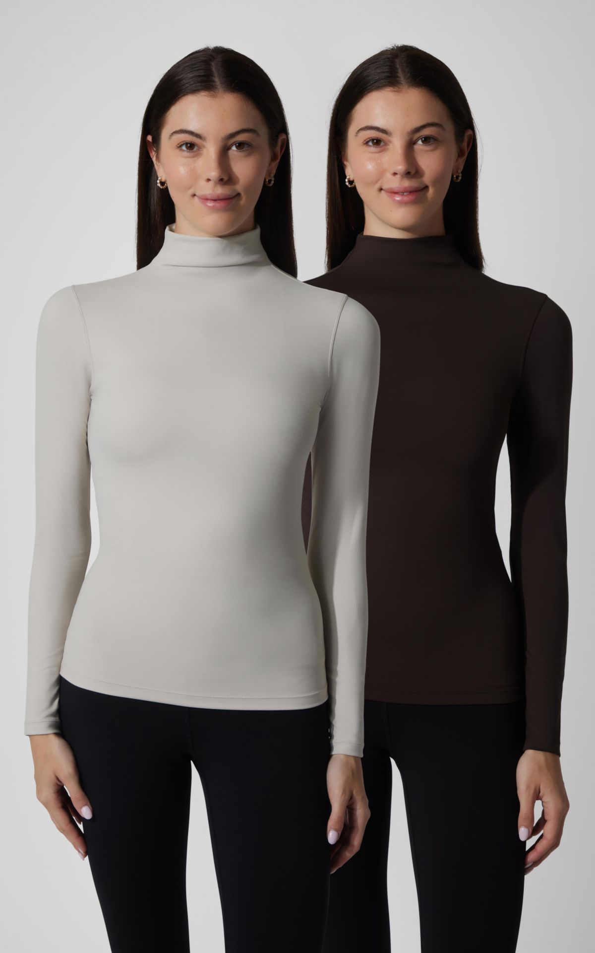 2 Pack Zenly Mock Neck Long Sleeve Top