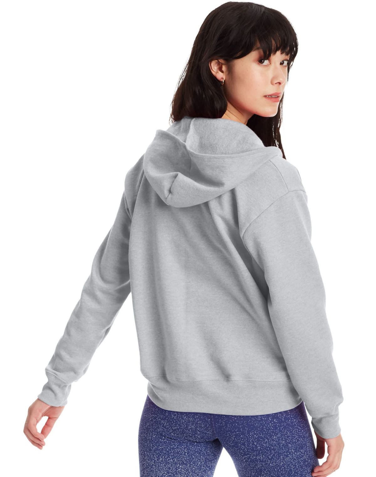 Hanes EcoSmart Womens Full-Zip Fleece Hoodie