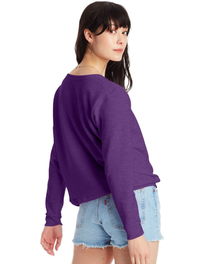 Hanes EcoSmart Womens Fleece Sweatshirt, V-Notch