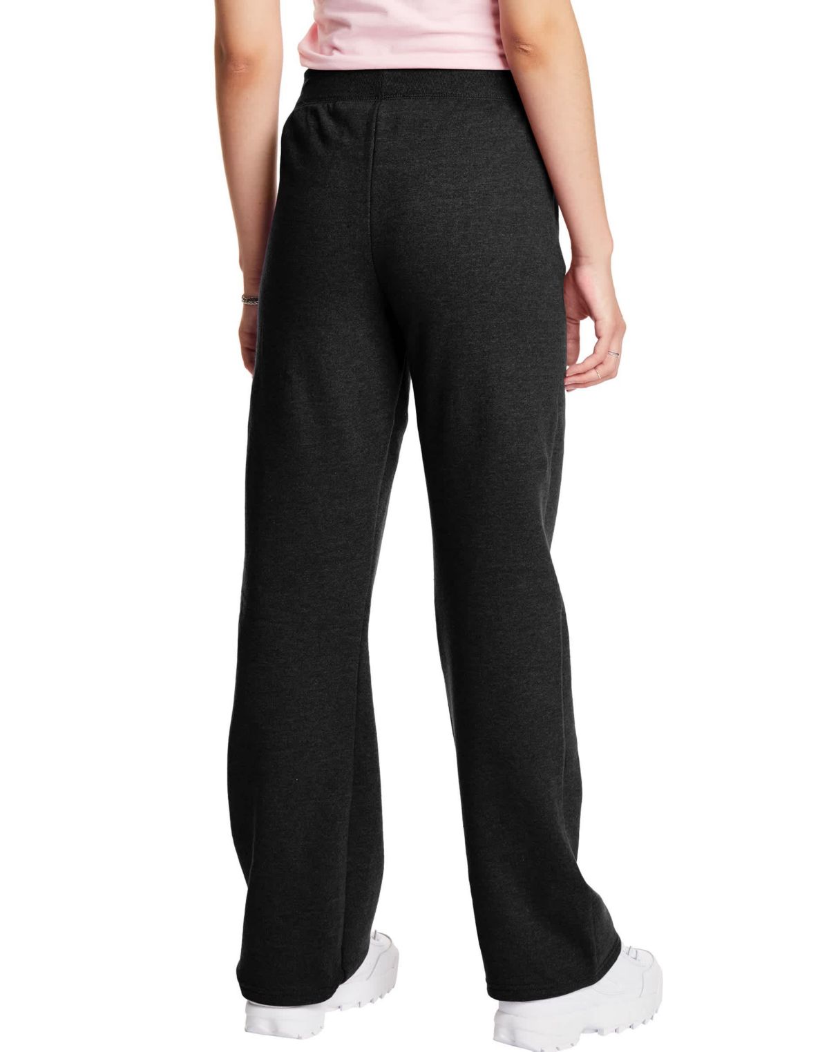 Hanes EcoSmart Womens Fleece Sweatpants with Open Bottom Legs, 30"